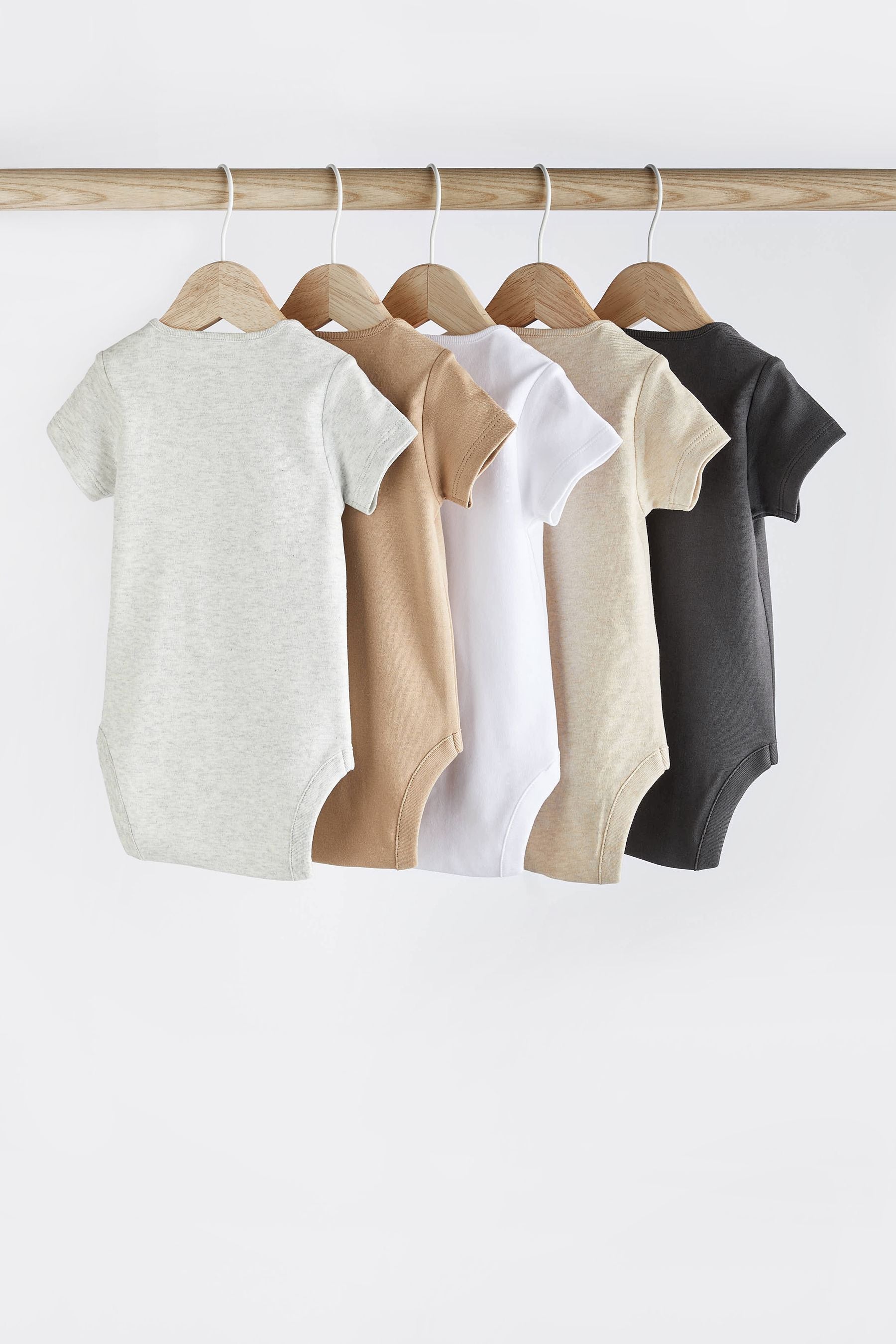 Neutral Baby Essential Short Sleeve Bodysuits 5 Pack