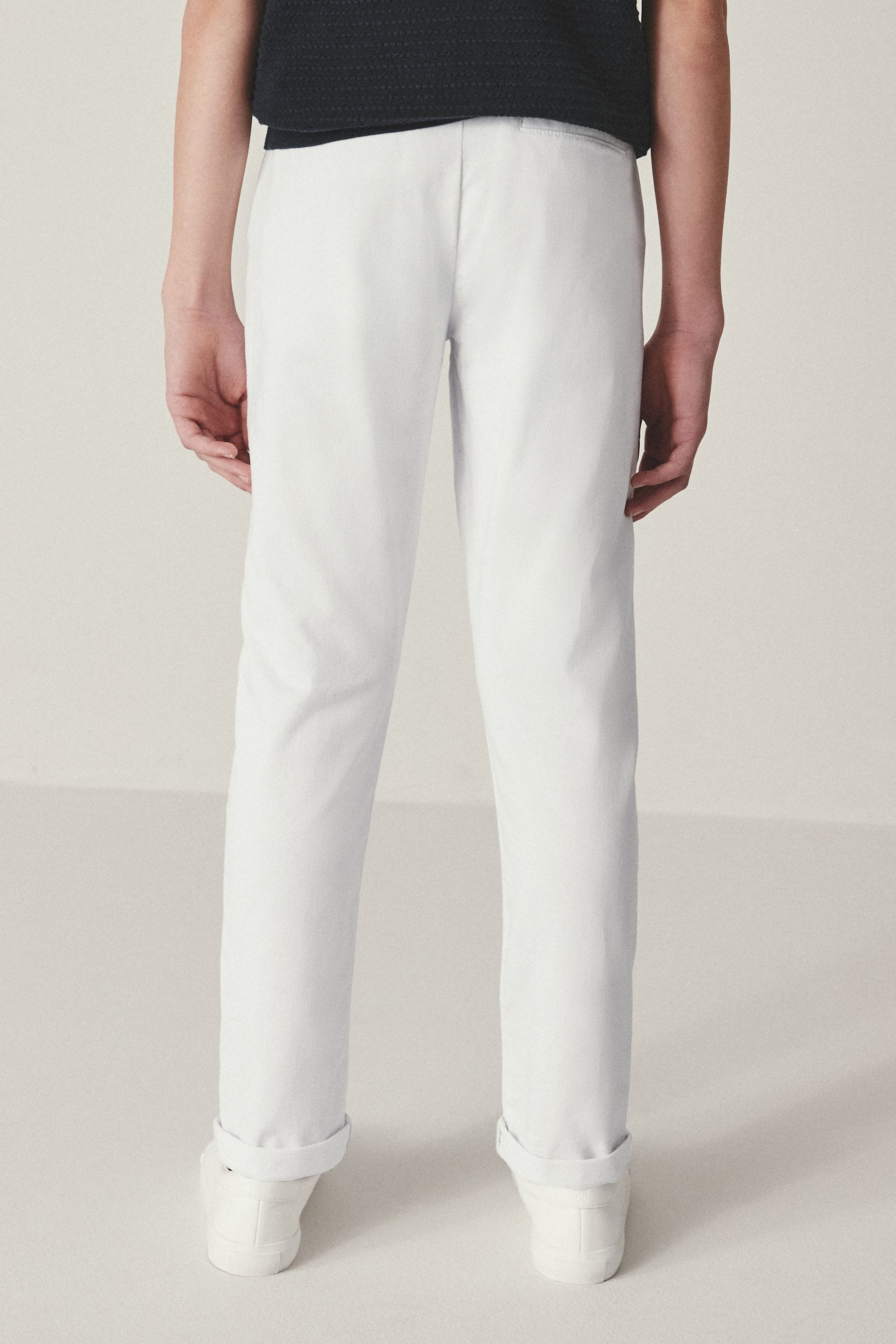 White Skinny Fit Stretch Chino Trousers (3-17yrs)