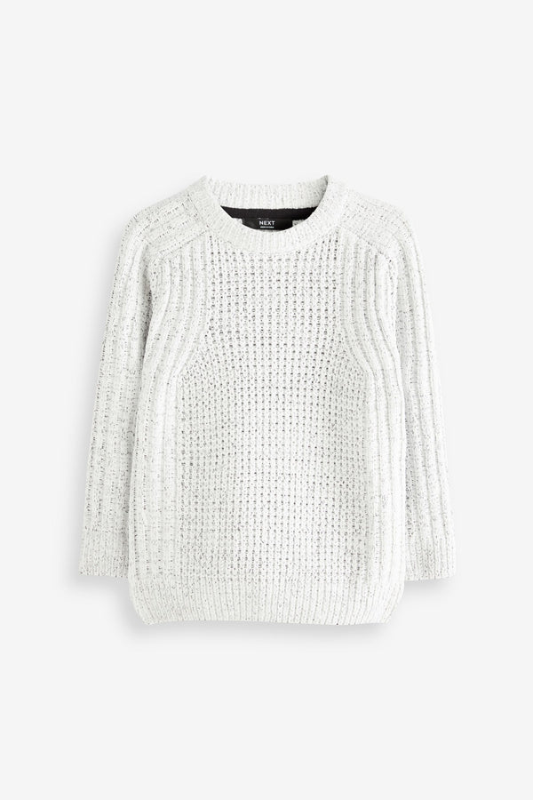 Ecru Chenille Crew Jumper (3-16yrs)