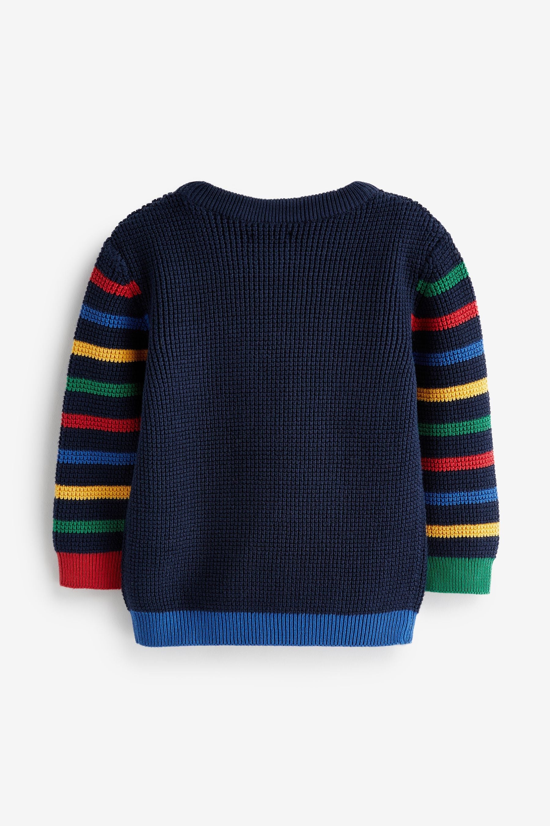 Navy Blue Dog Animal Character Crew Jumper (3mths-7yrs)