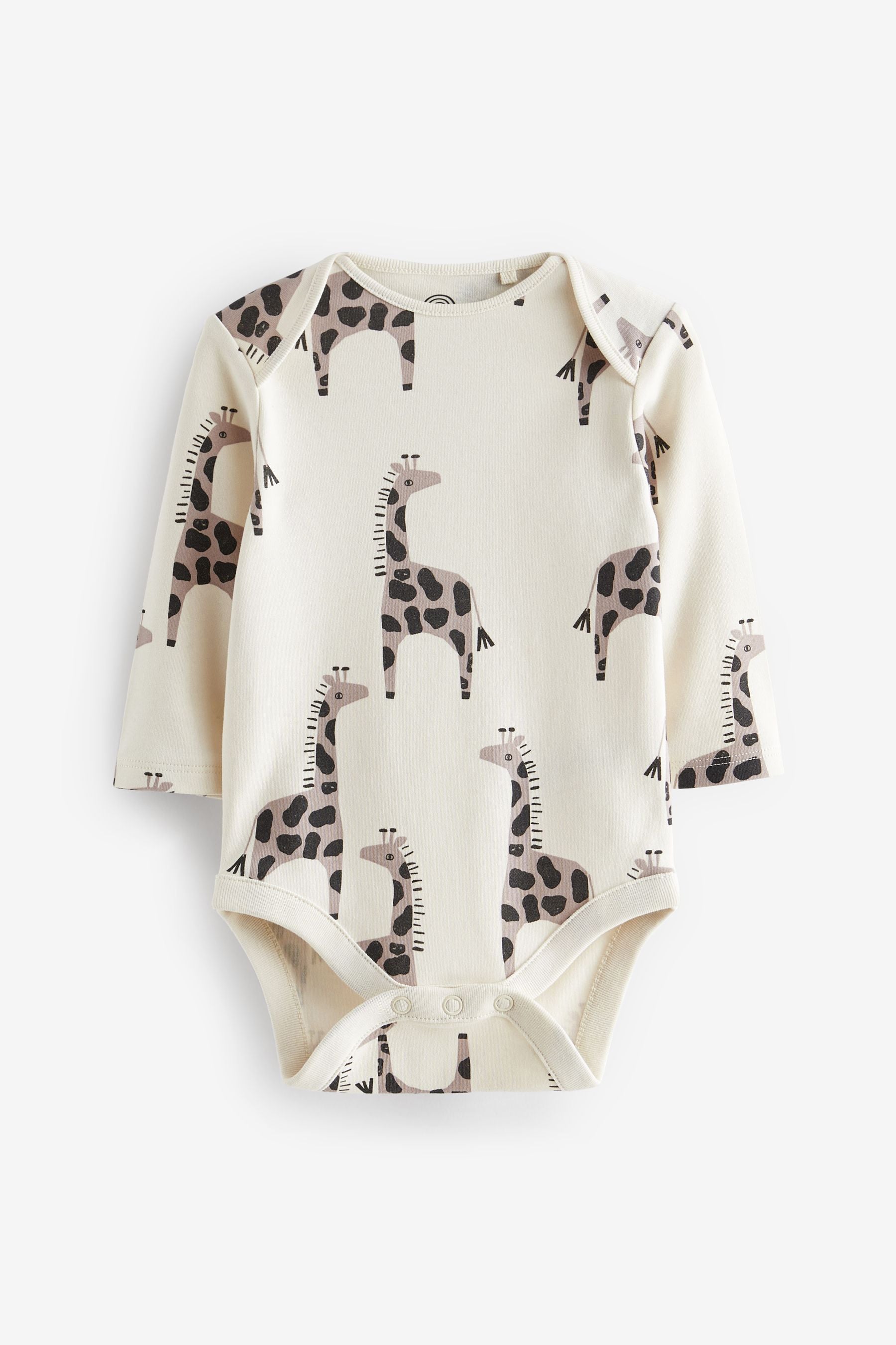 Multi Neutral Baby Long Sleeve Bodysuits 3 Pack