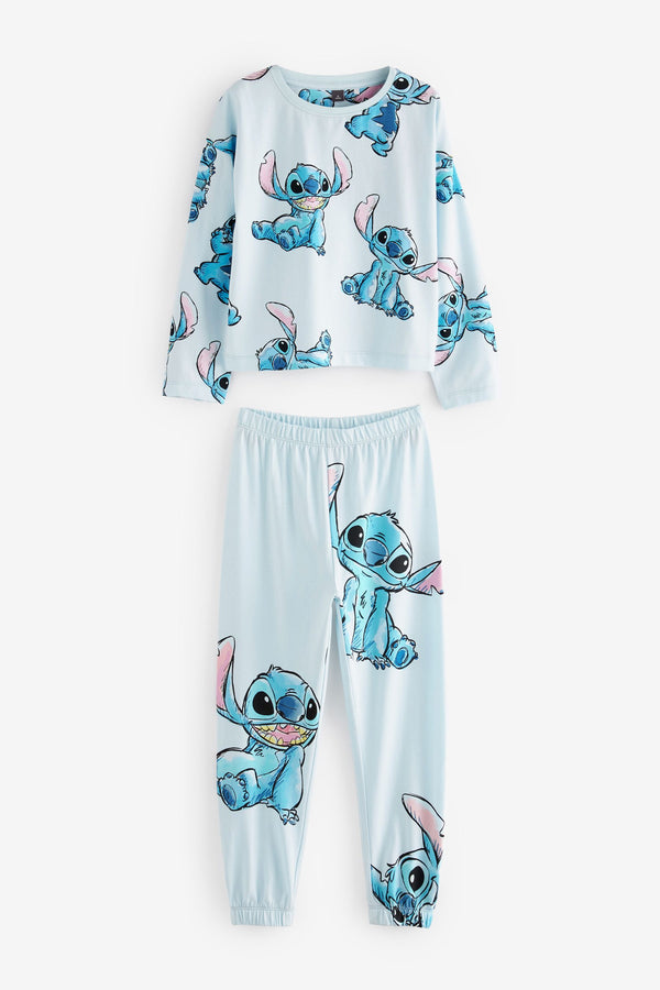 Blue Disney Lilo And Stitch 100% Cotton Pyjamas (3-16yrs)