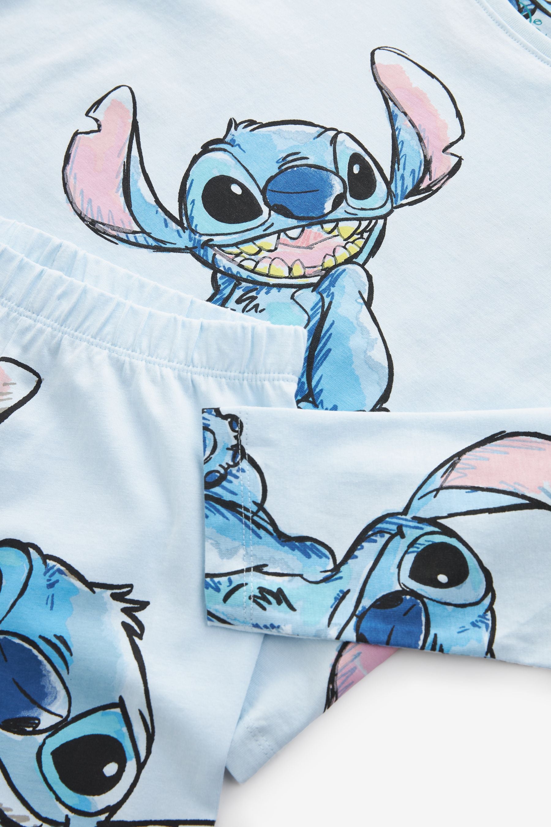 Blue Disney Lilo And Stitch 100% Cotton Pyjamas (3-16yrs)