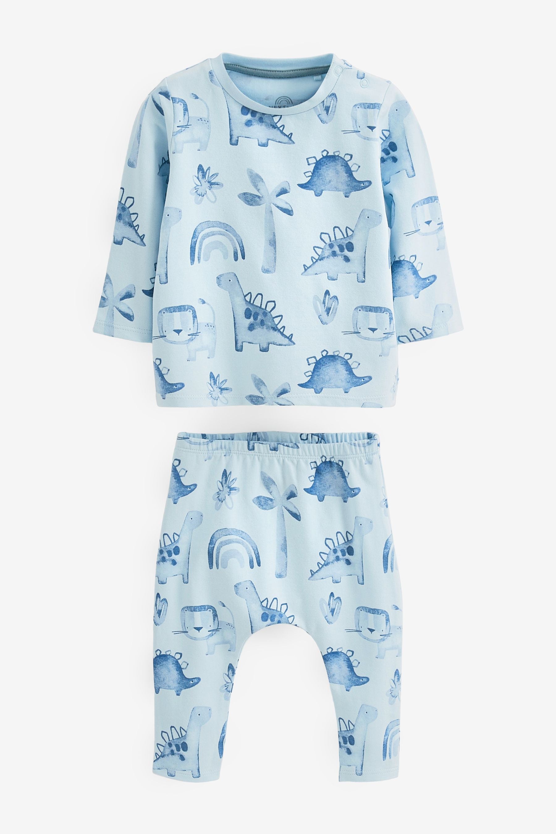 Blue dinosaur Baby T-Shirts And Leggings Set 6 Pack