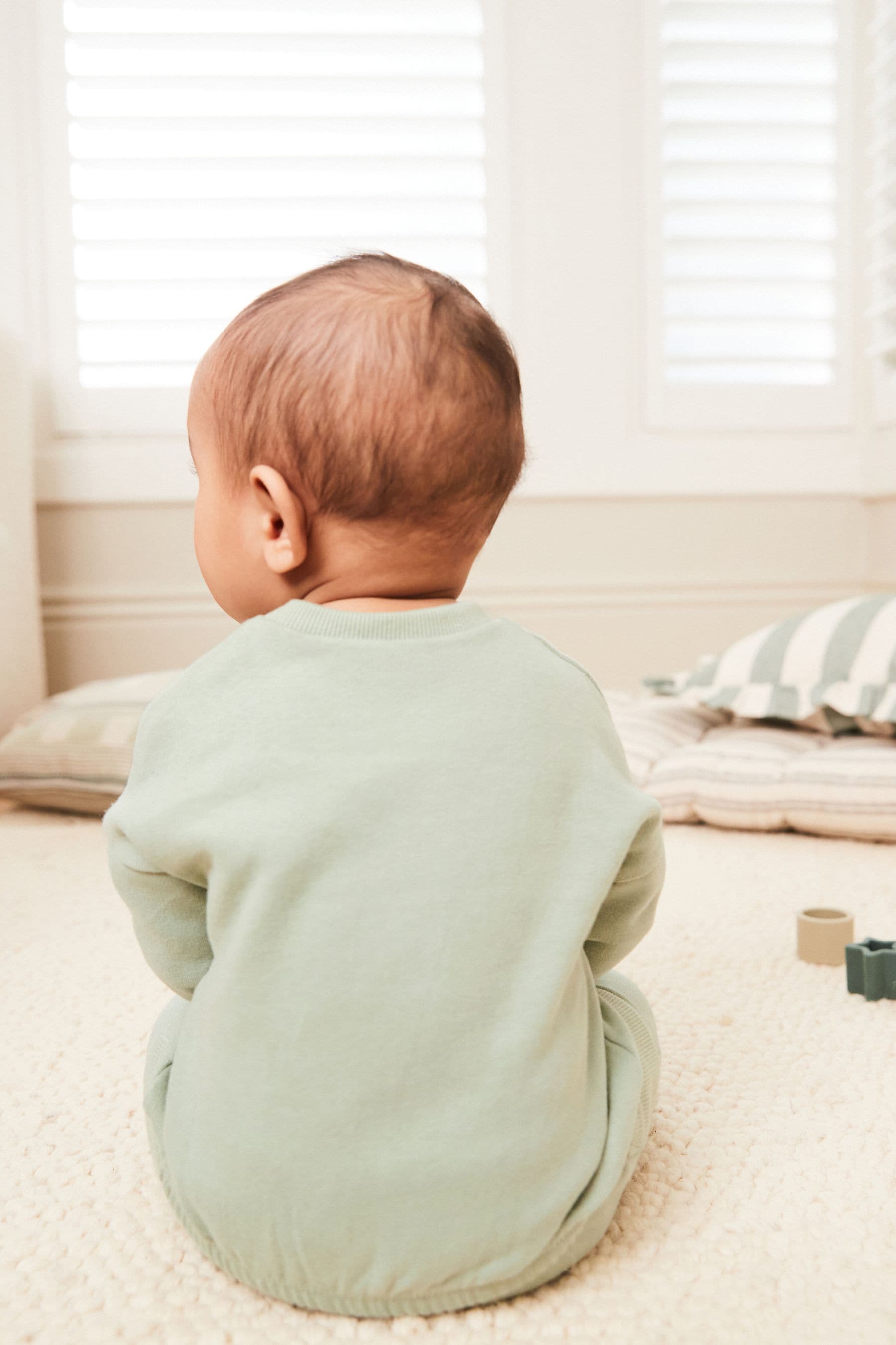 Sage Green Baby Cosy Sweatshirt and Joggers Set