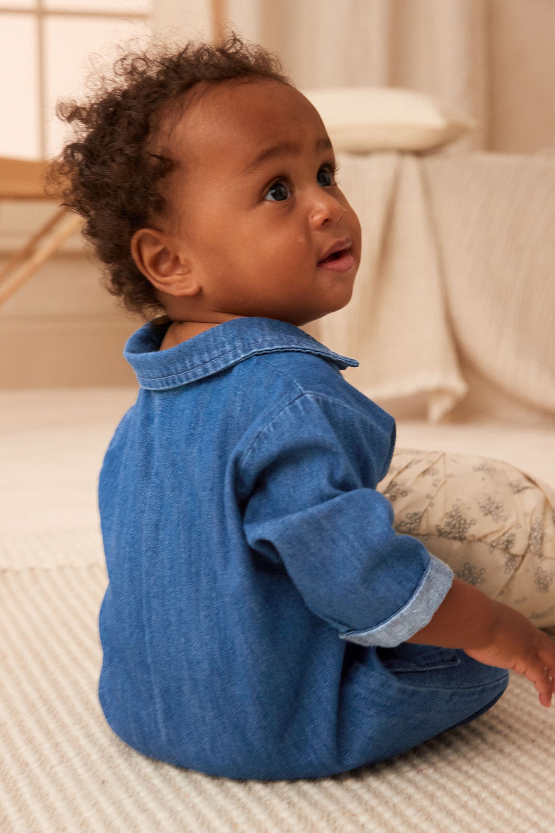 Denim Baby Utility Romper (0mths-2yrs)