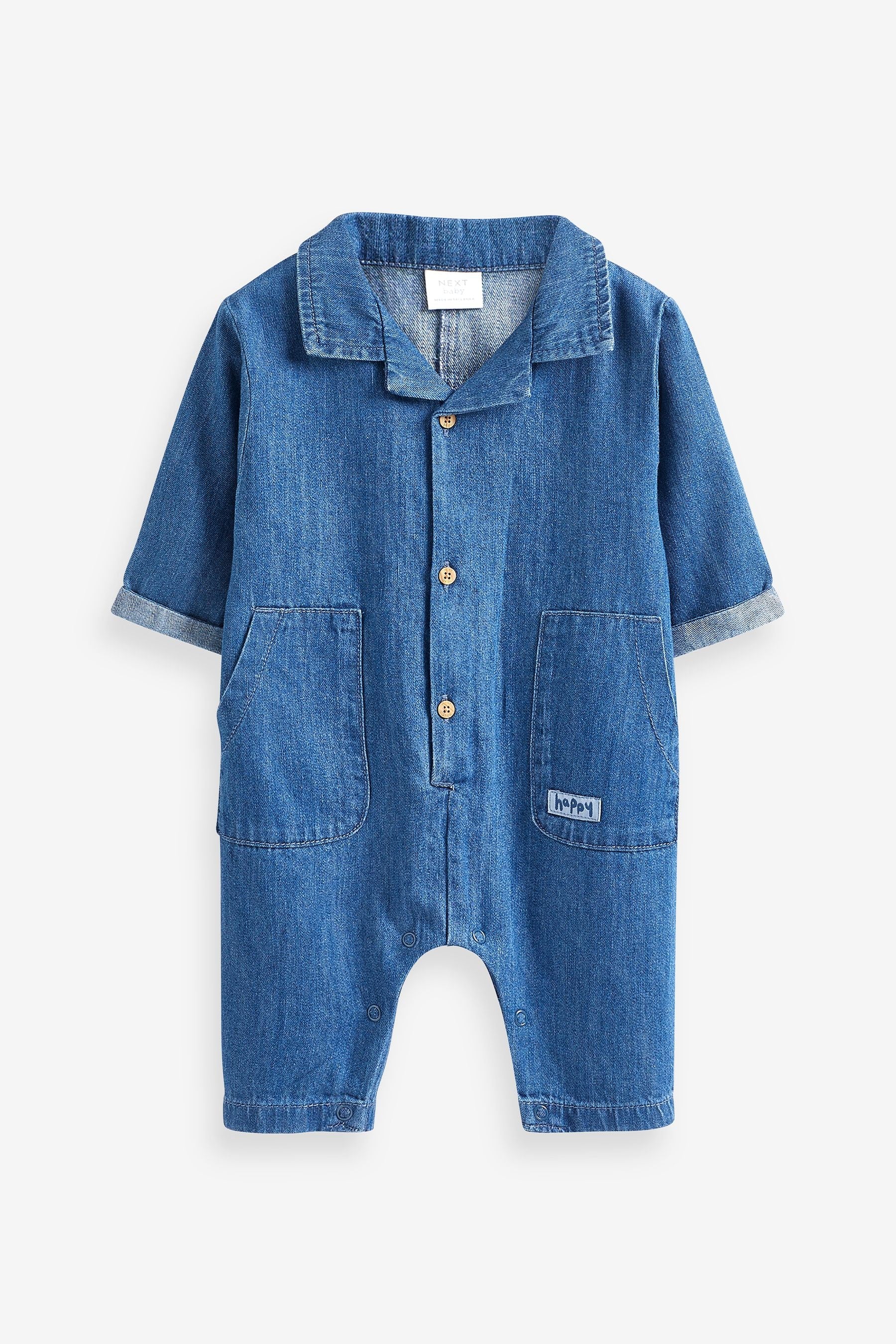 Denim Baby Utility Romper (0mths-2yrs)