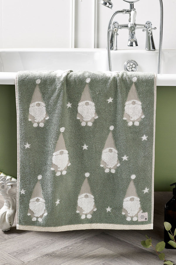 Green Christmas Gonk Towels