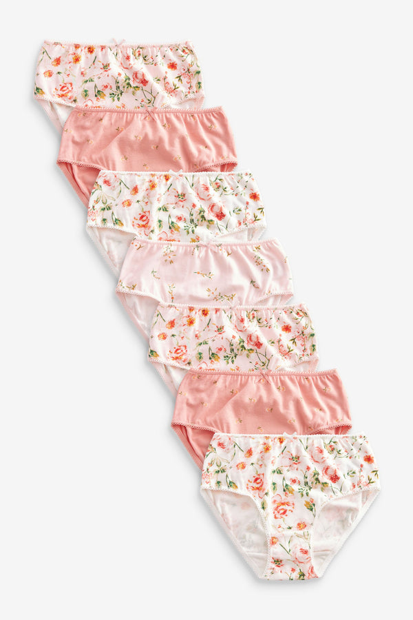 Pink Floral Briefs 7 Pack (1.5-16yrs)