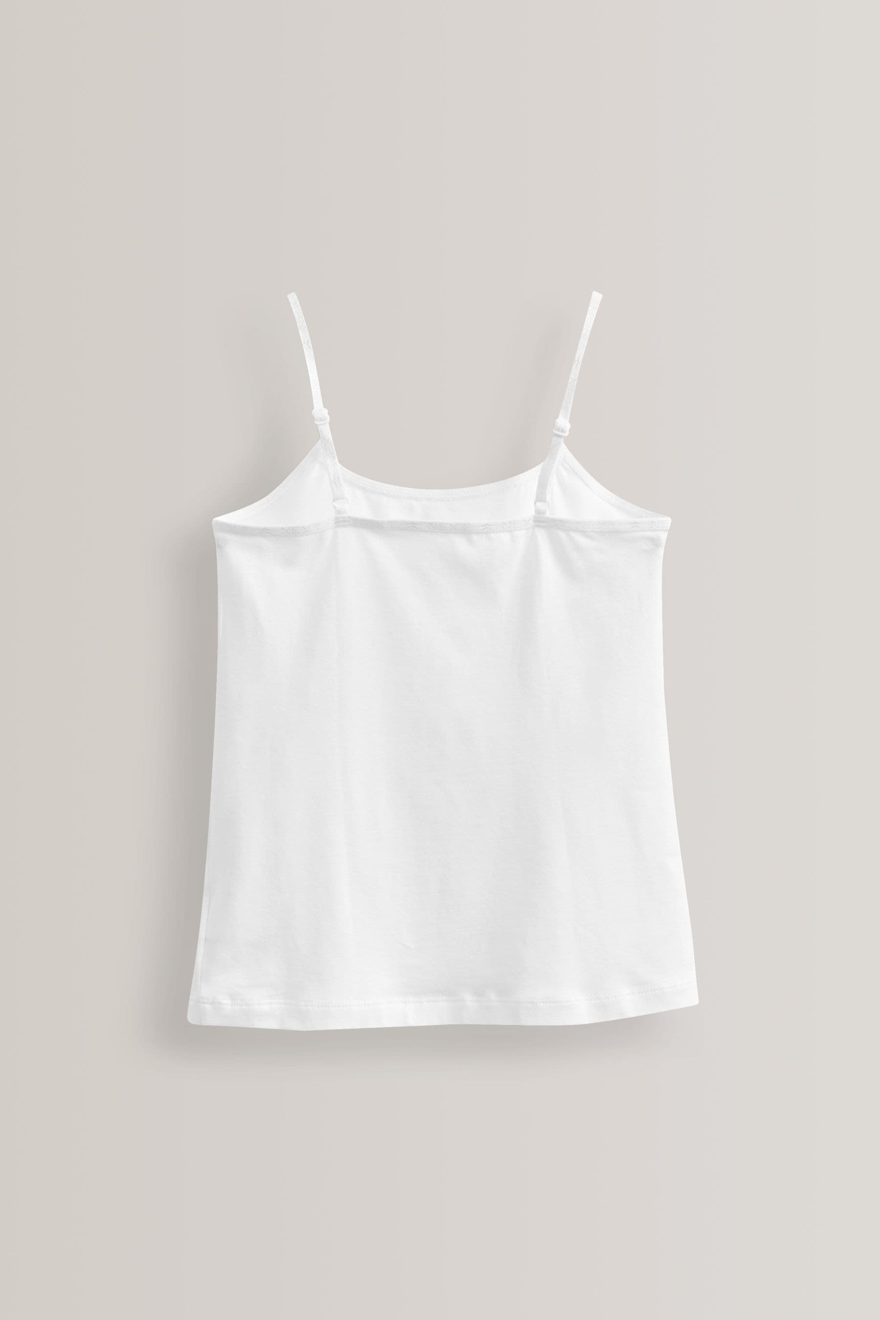 White 3 Pack Elastic Strappy Cami Vest (1.5-16yrs)