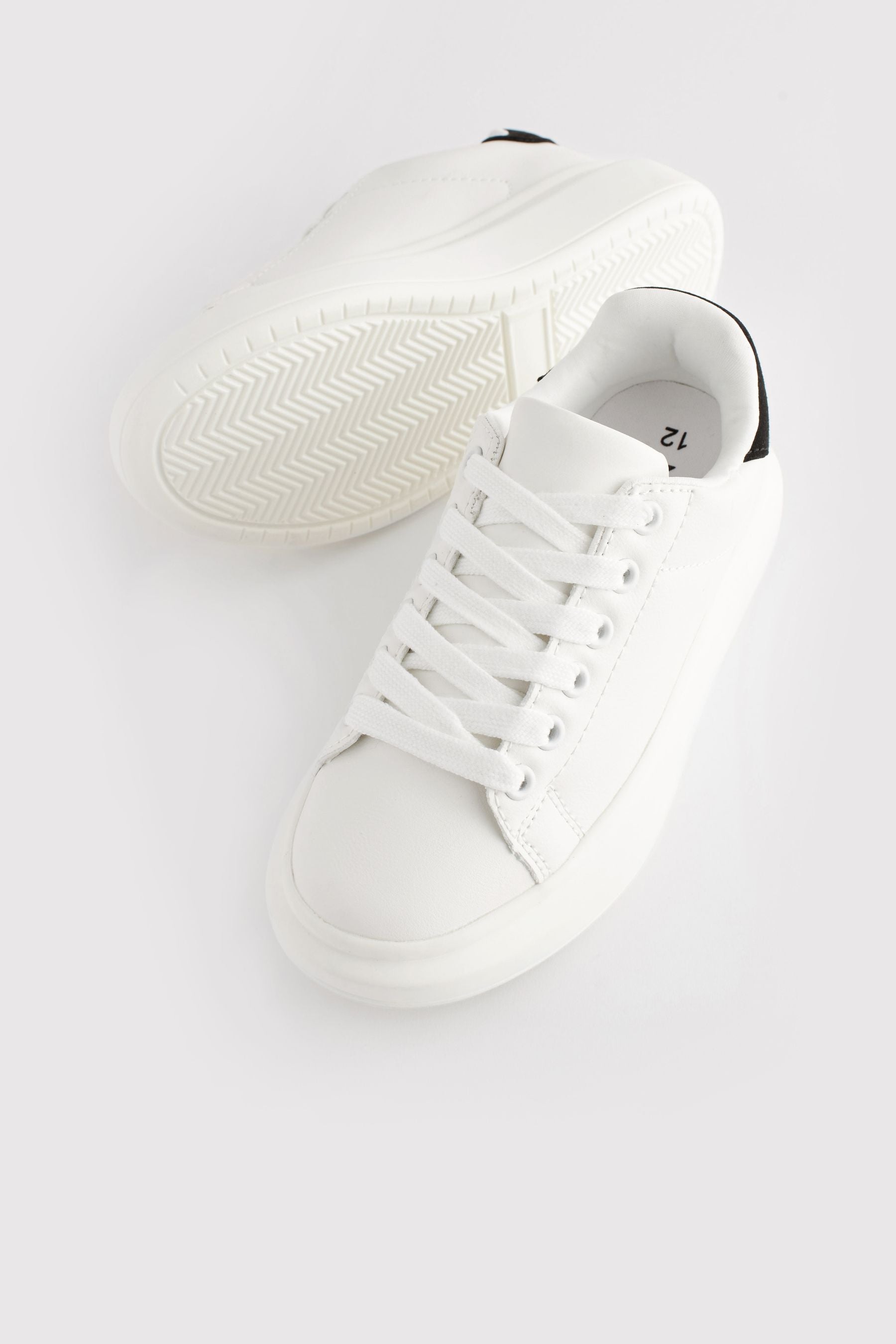 White/Black Chunky Sole Trainers