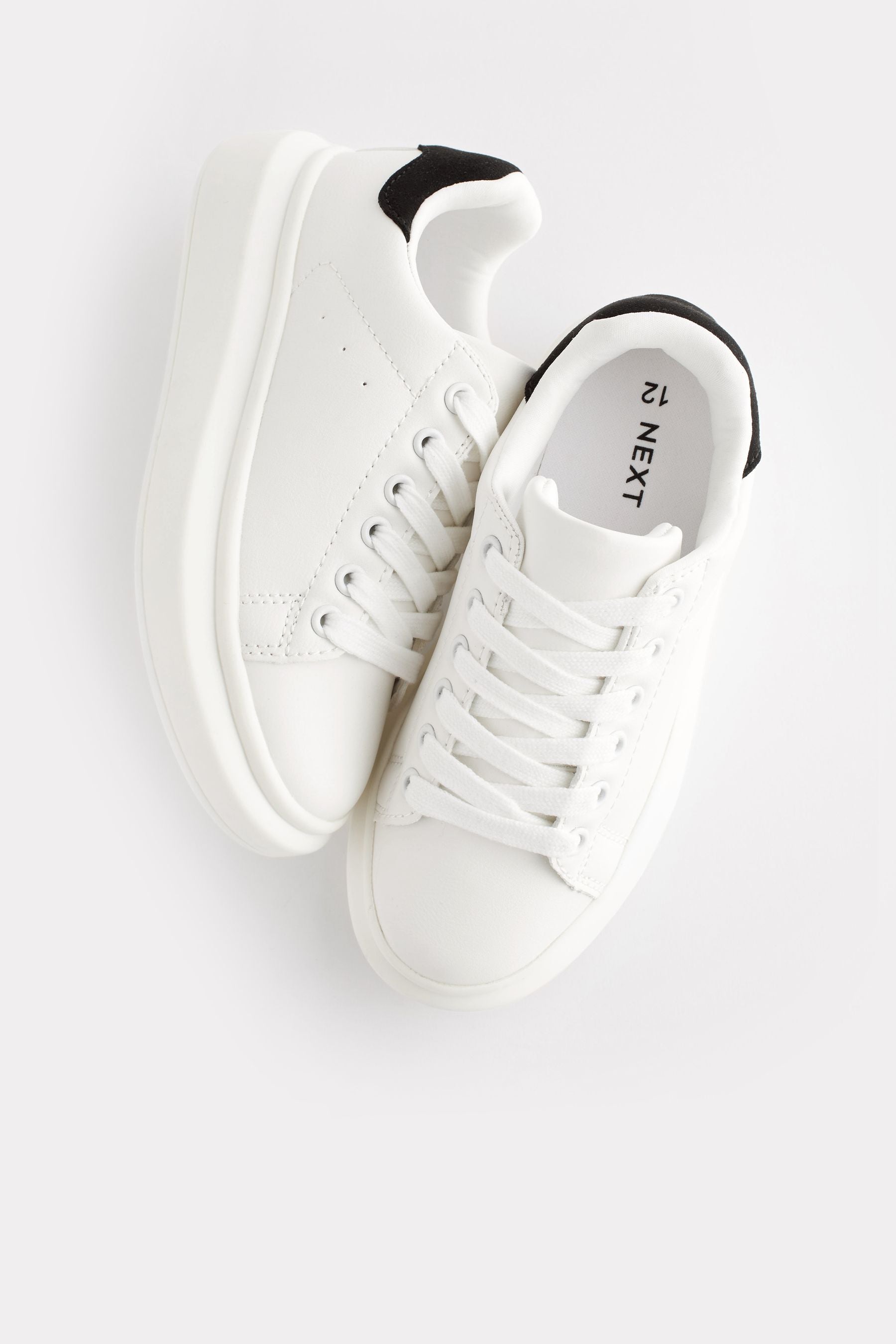 White/Black Chunky Sole Trainers