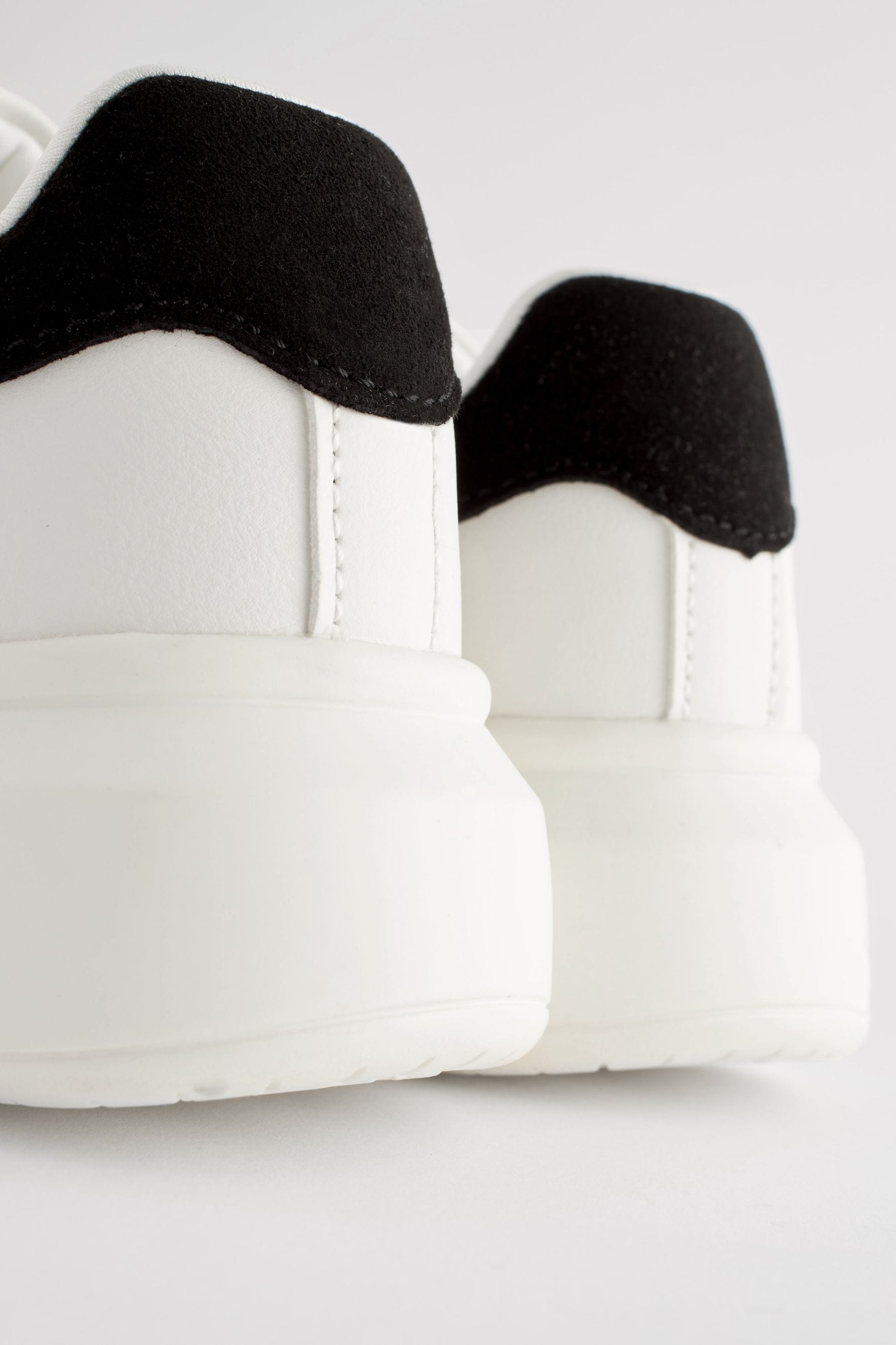 White/Black Chunky Sole Trainers