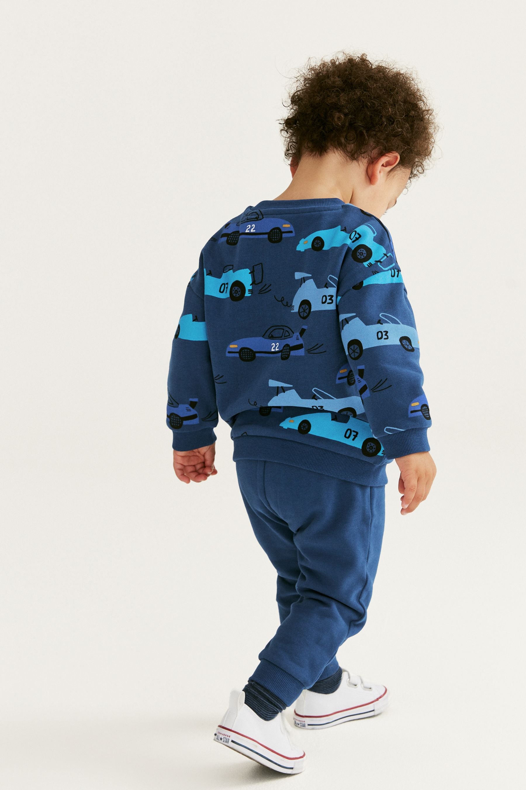 Blue Cars All Over Print Sweatshirt and Jogger Set (3mths-7yrs)