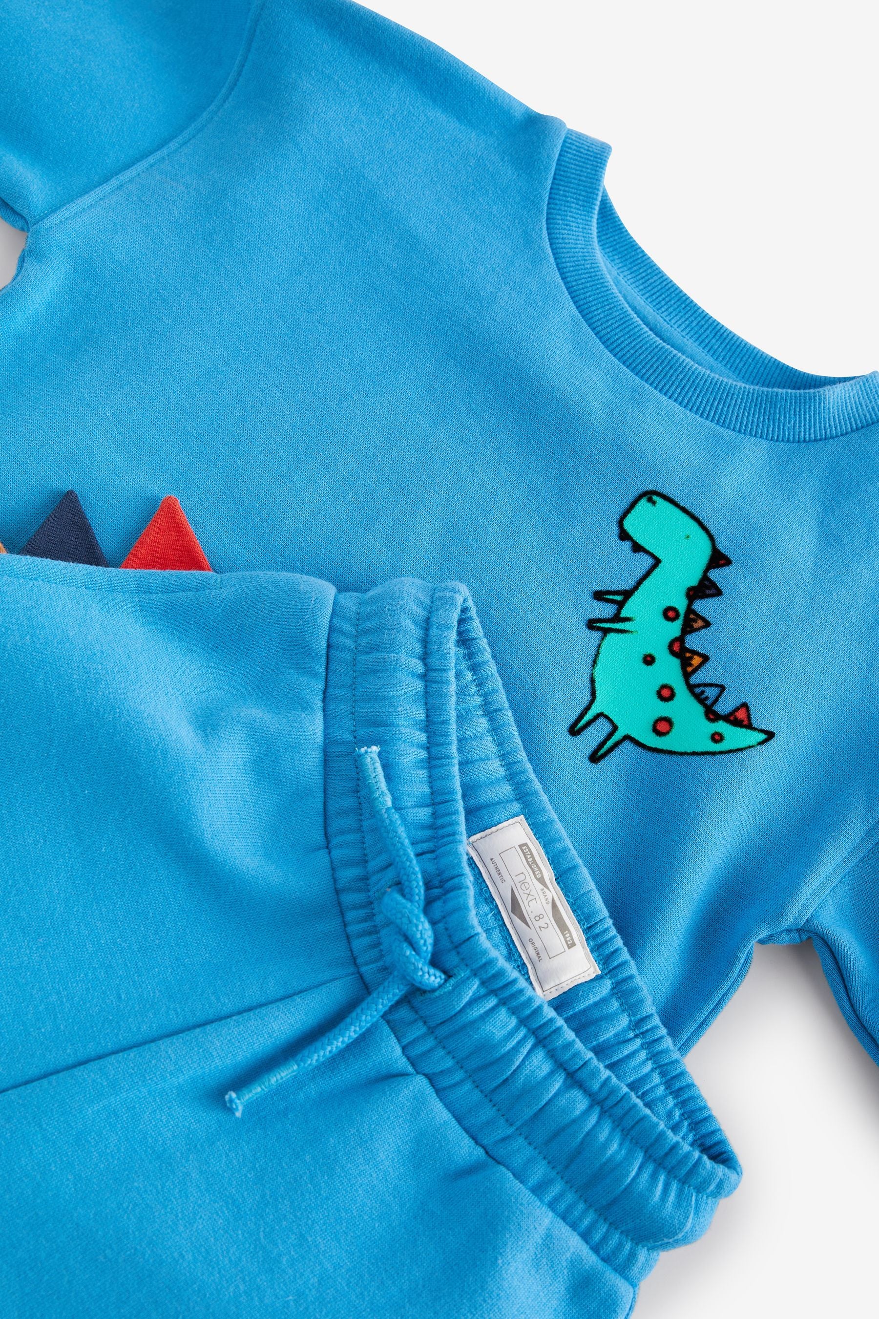 Blue Dinosaur Character Sweatshirt and Jogger Set (3mths-7yrs)