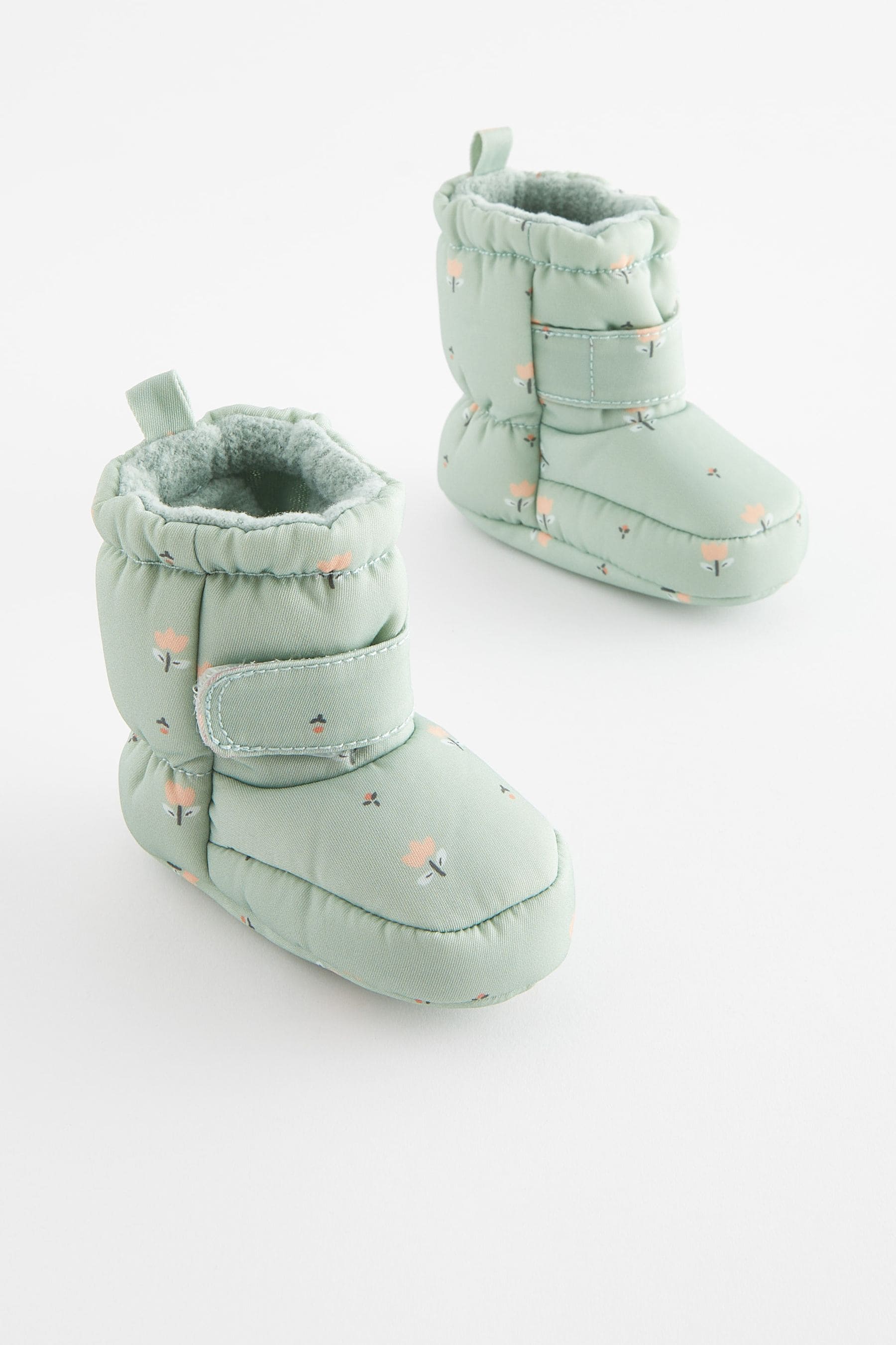 Sage Green Floral Baby Snowboot (0-24mths)