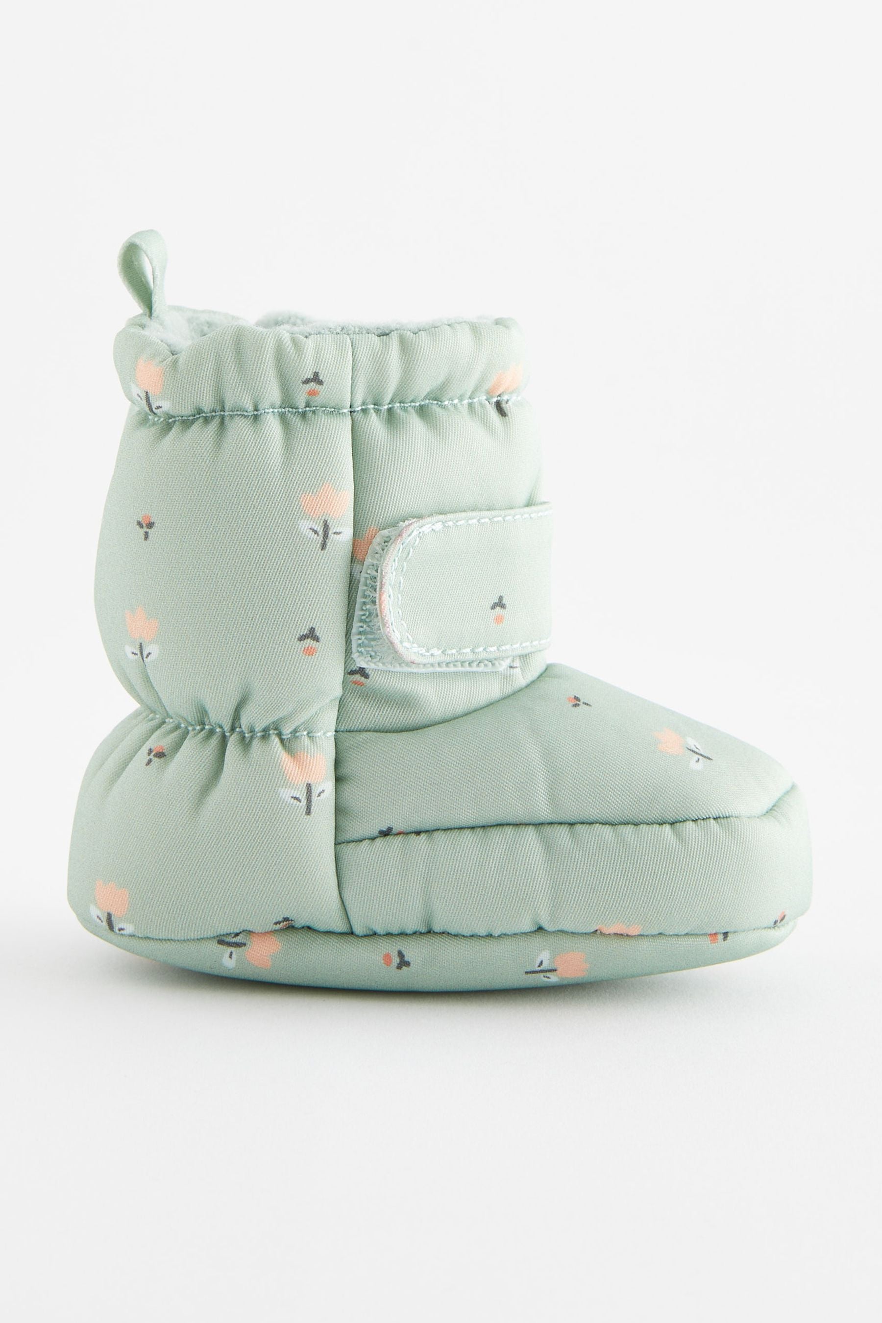 Sage Green Floral Baby Snowboot (0-24mths)