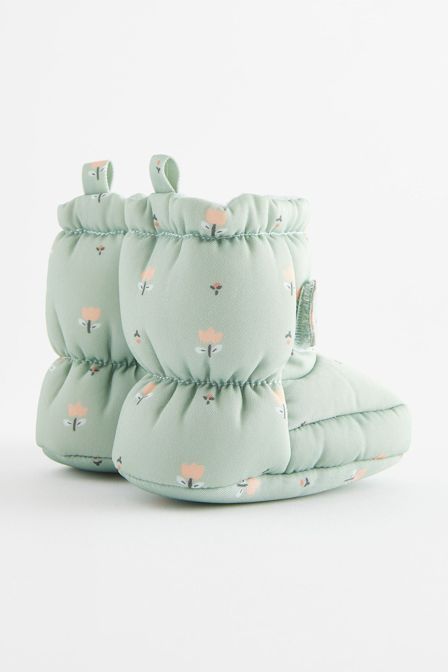 Sage Green Floral Baby Snowboot (0-24mths)