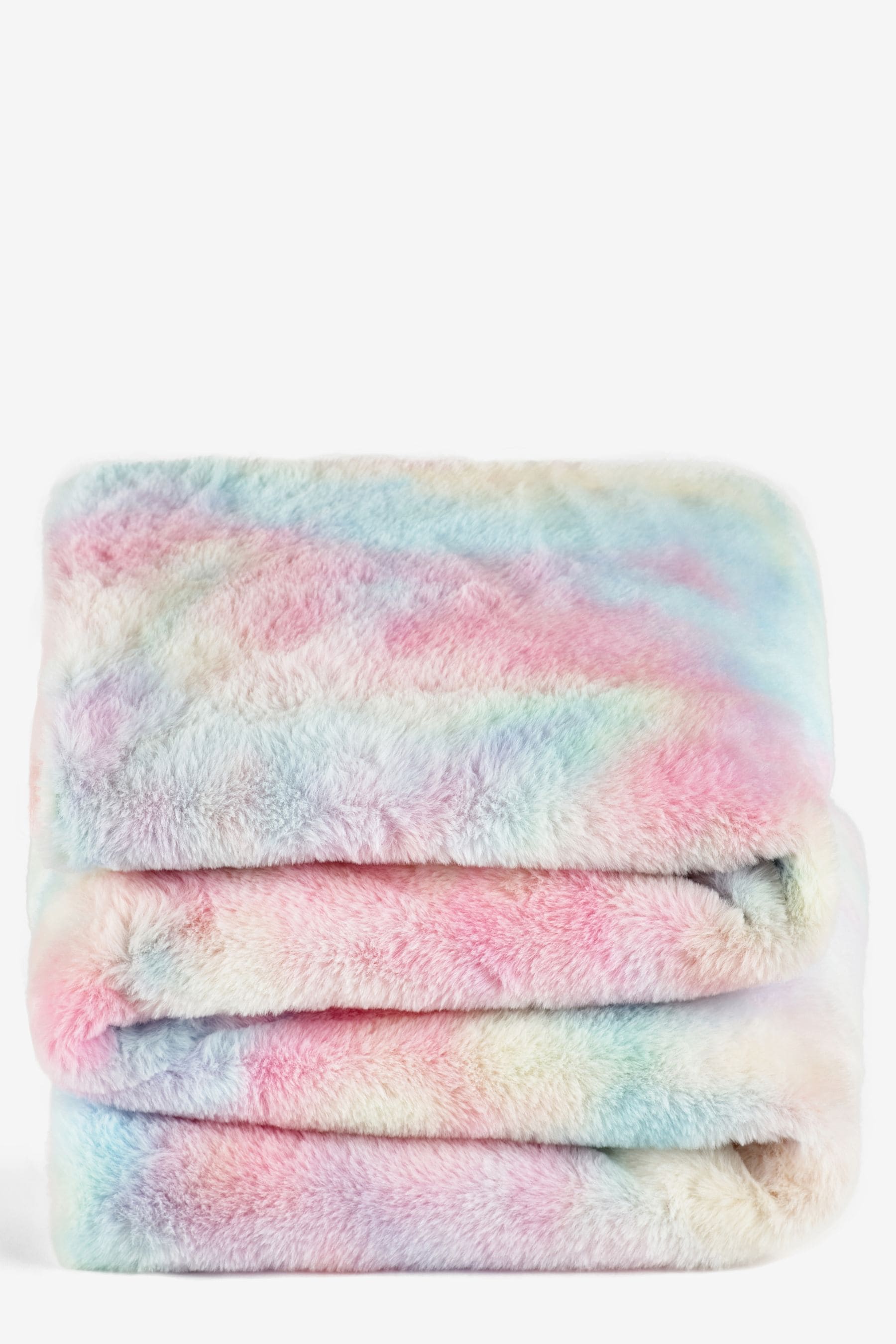 Multi Rainbow Ombre Rainbow Ombre Faux Fur Throw