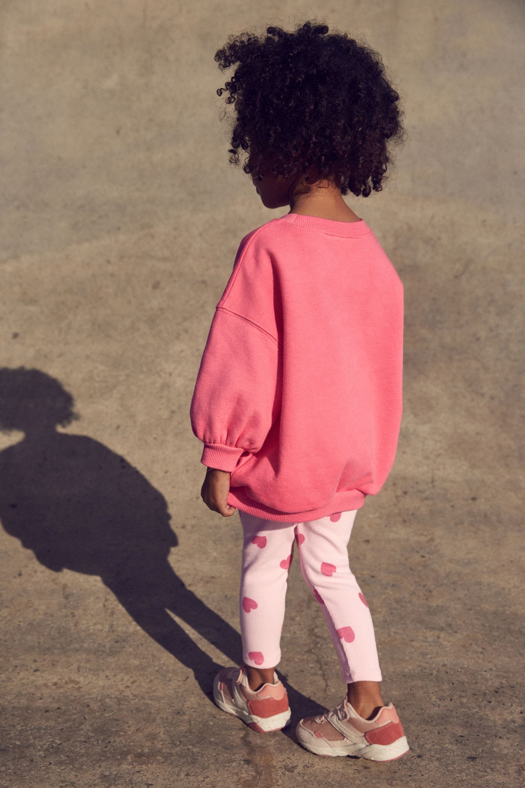 Bright Pink Printed Sweatshirt and Leggings Set (3mths-7yrs)