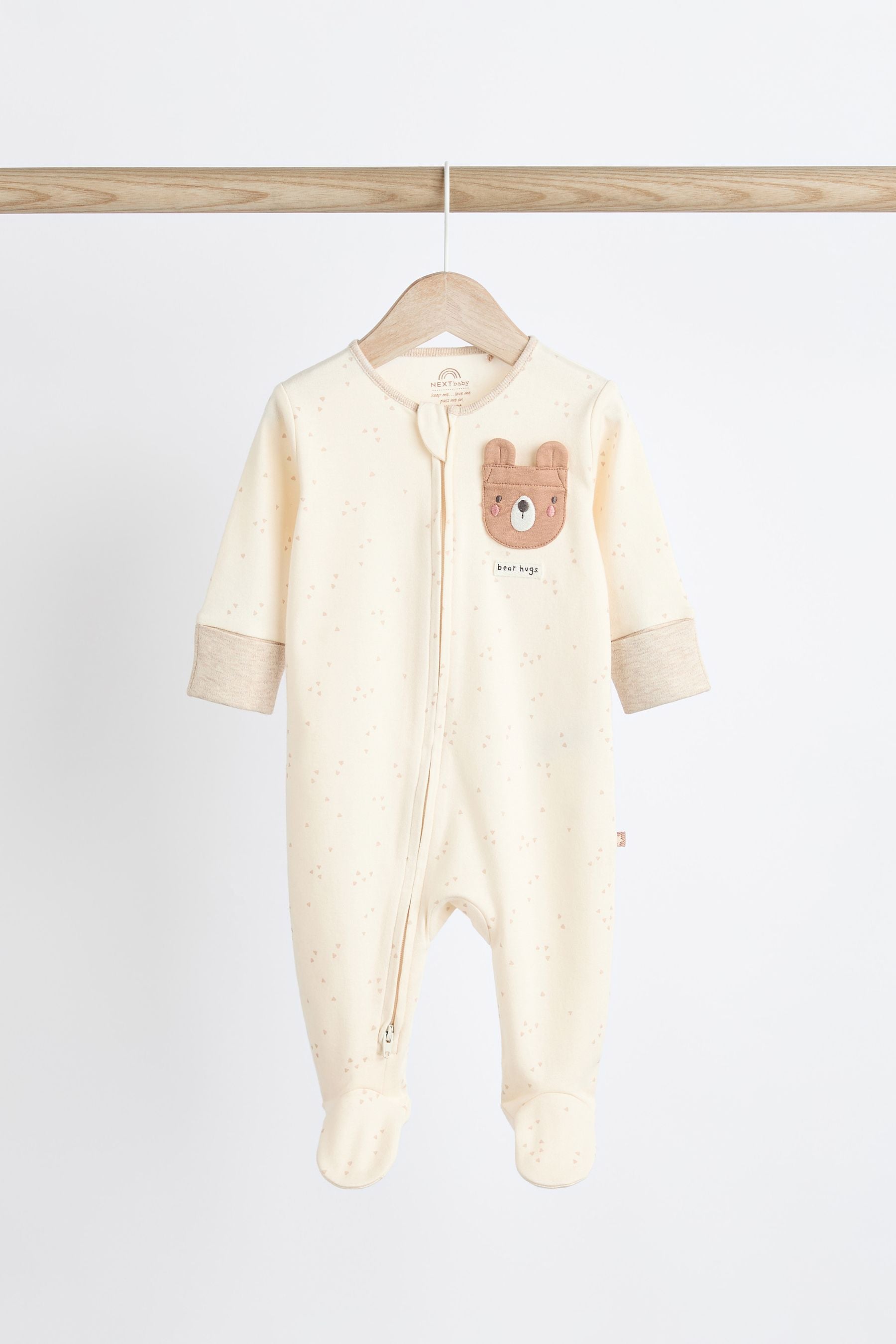 Neutral Baby Cotton Sleepsuits 3 Pack (0-2yrs)