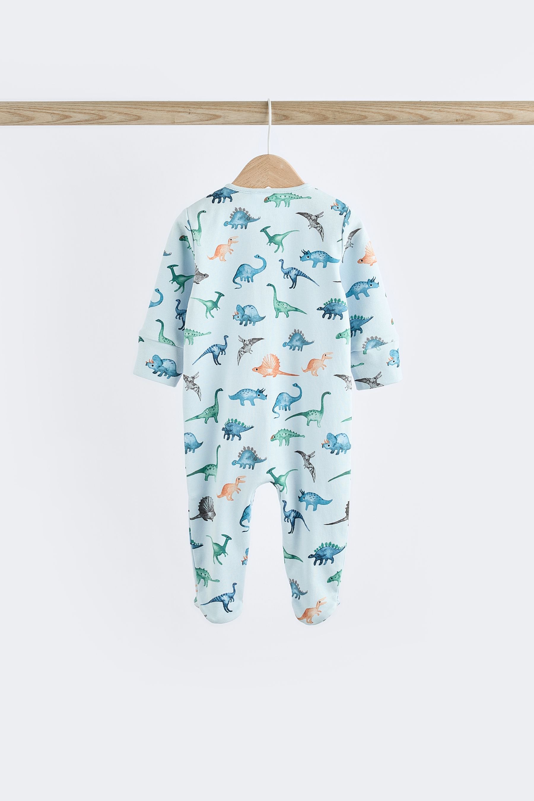 Blue Character Baby 2 Way Zip Sleepsuits 3 Pack (0mths-2yrs)