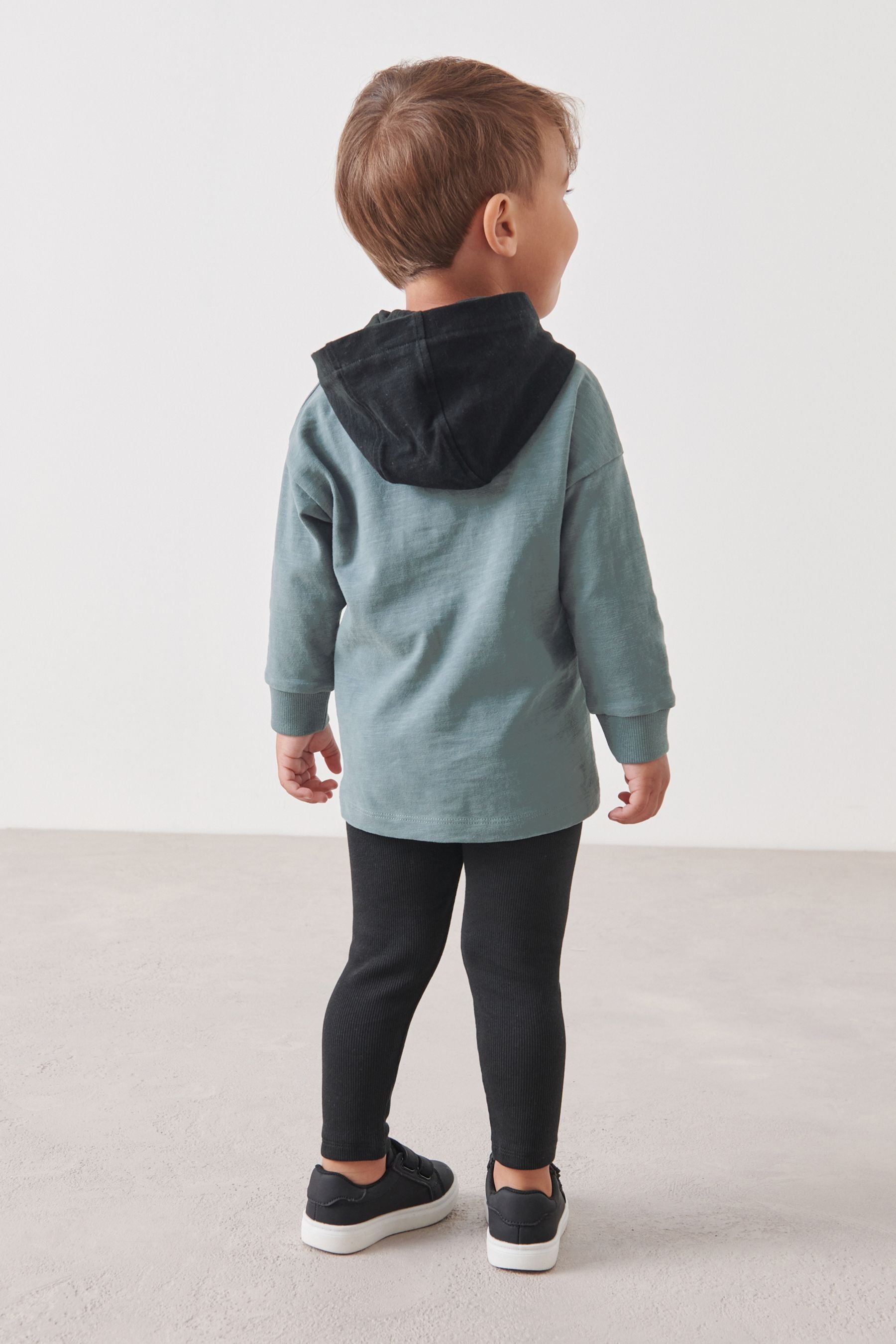 Blue/Black Long Sleeve Hoodie and Leggings Set (3mths-7yrs)