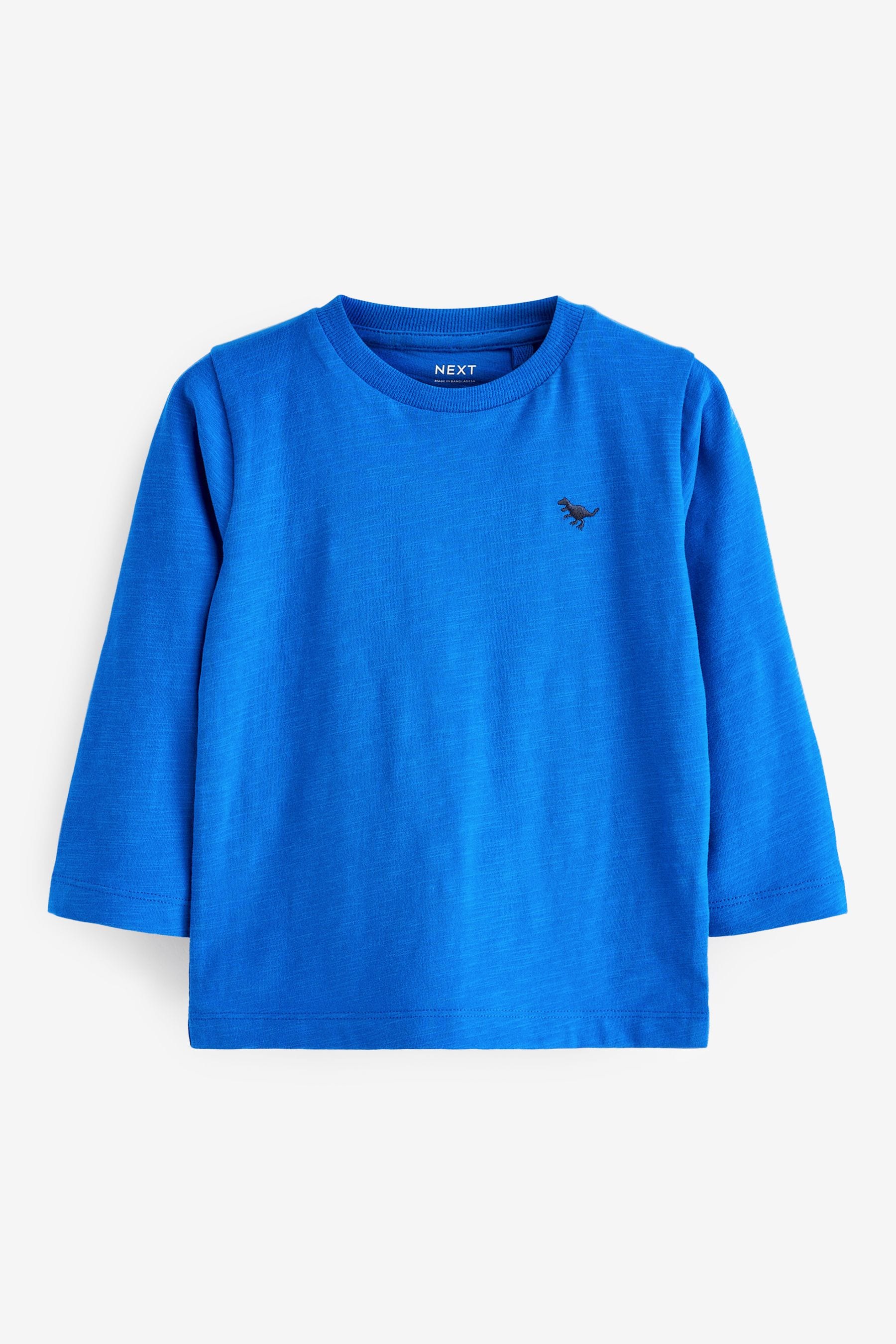 Cobalt Blue Long Sleeve Plain T-Shirt (3mths-7yrs)