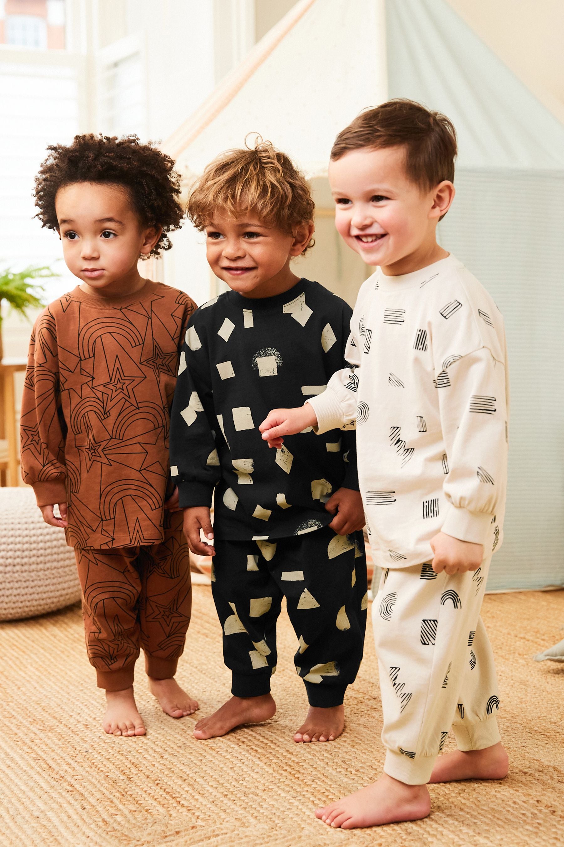 Star Print Oversized Pyjamas 3 Pack (9mths-8yrs)