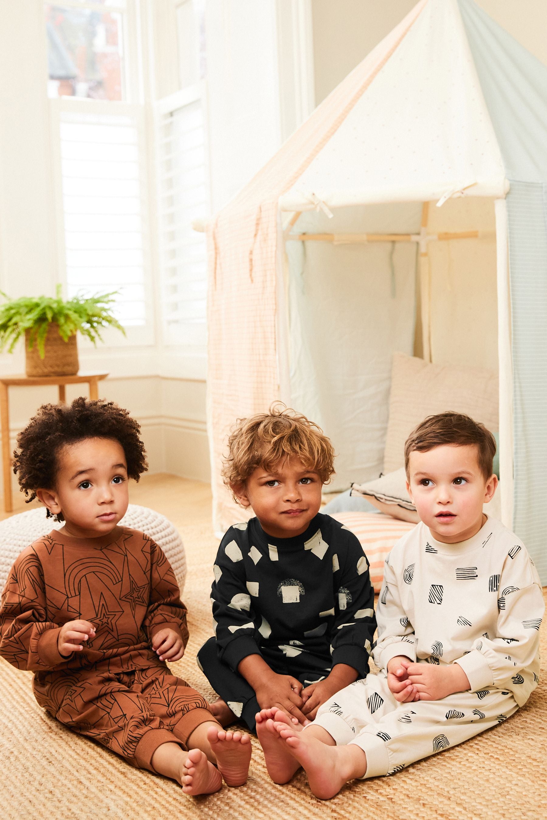 Star Print Oversized Pyjamas 3 Pack (9mths-8yrs)