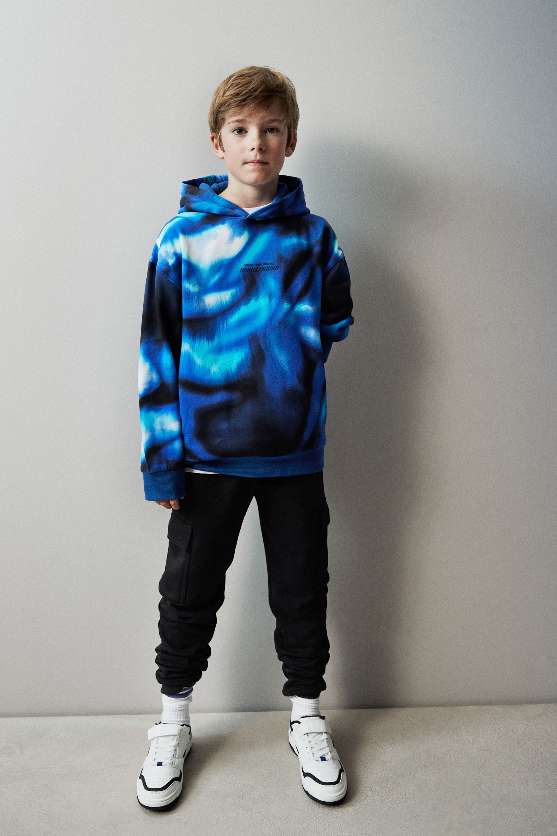 Blue Digital Print Hoodie (3-16yrs)