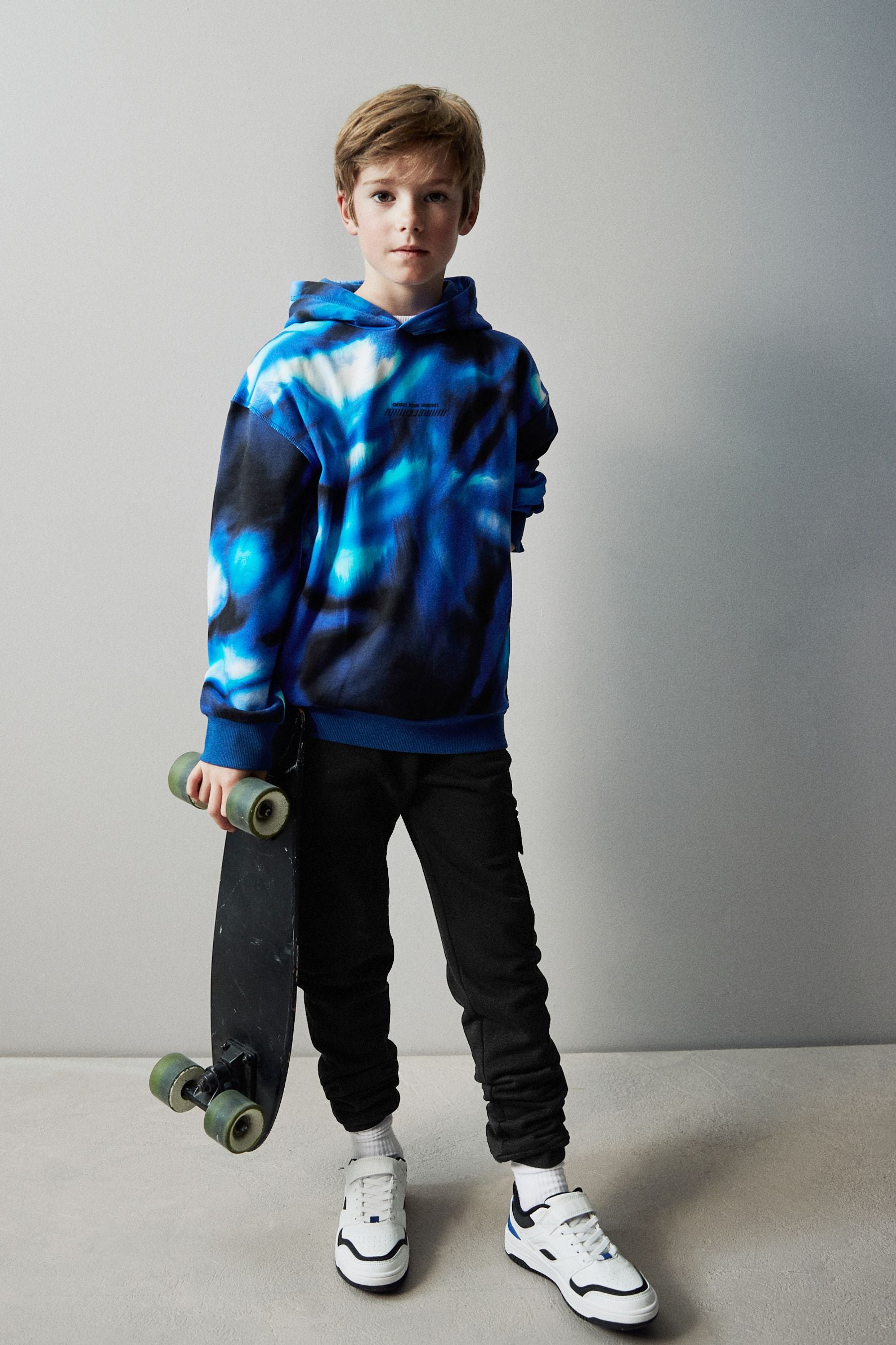 Blue Digital Print Hoodie (3-16yrs)