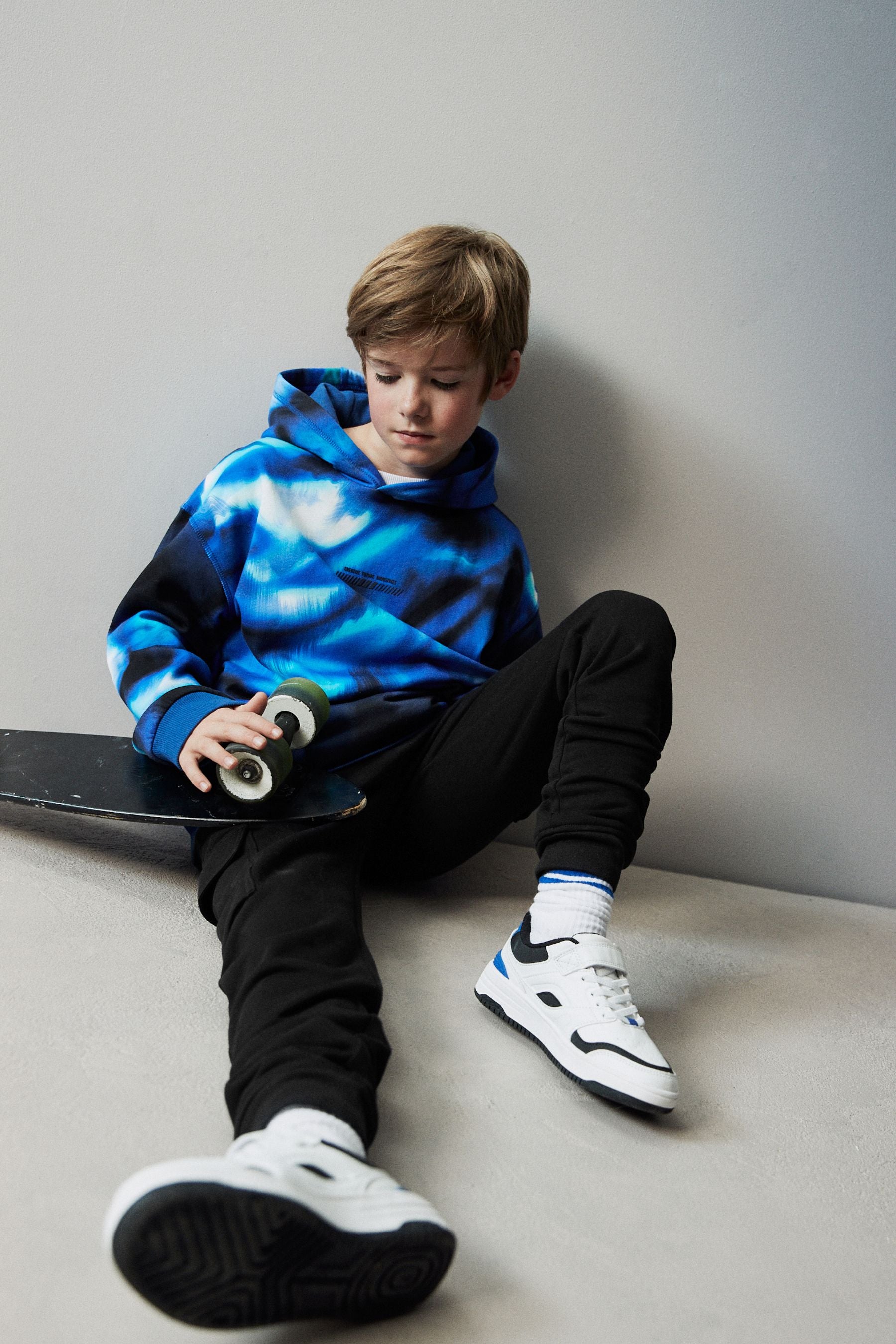 Blue Digital Print Hoodie (3-16yrs)