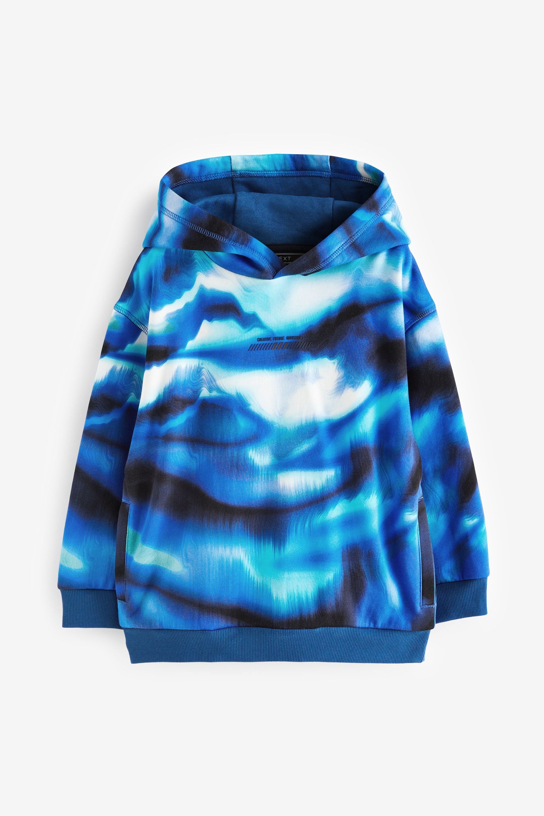 Blue Digital Print Hoodie (3-16yrs)