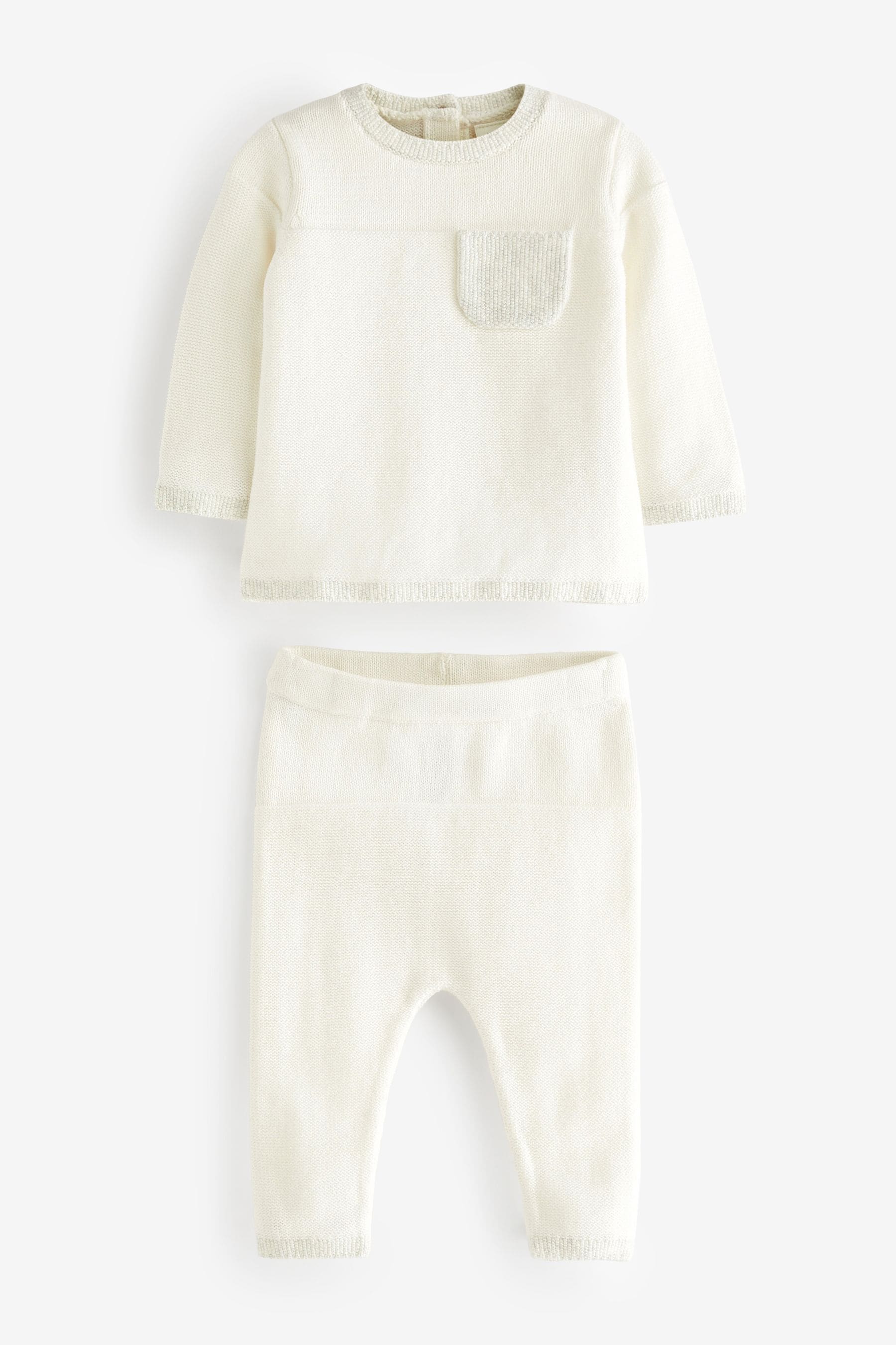 White Knitted Baby Jumper & Legging Set (0mths-2yrs)