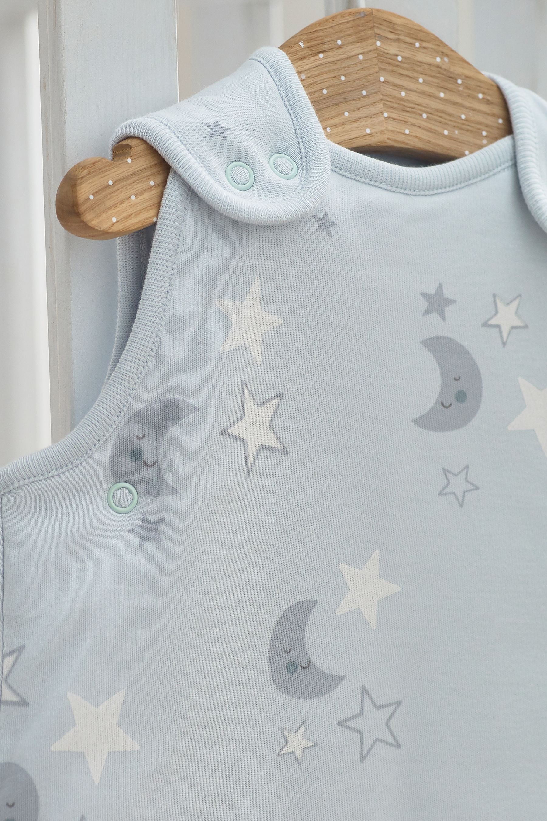 Blue Moon & Stars Baby 100% Cotton 2.5 Tog Sleep Bag