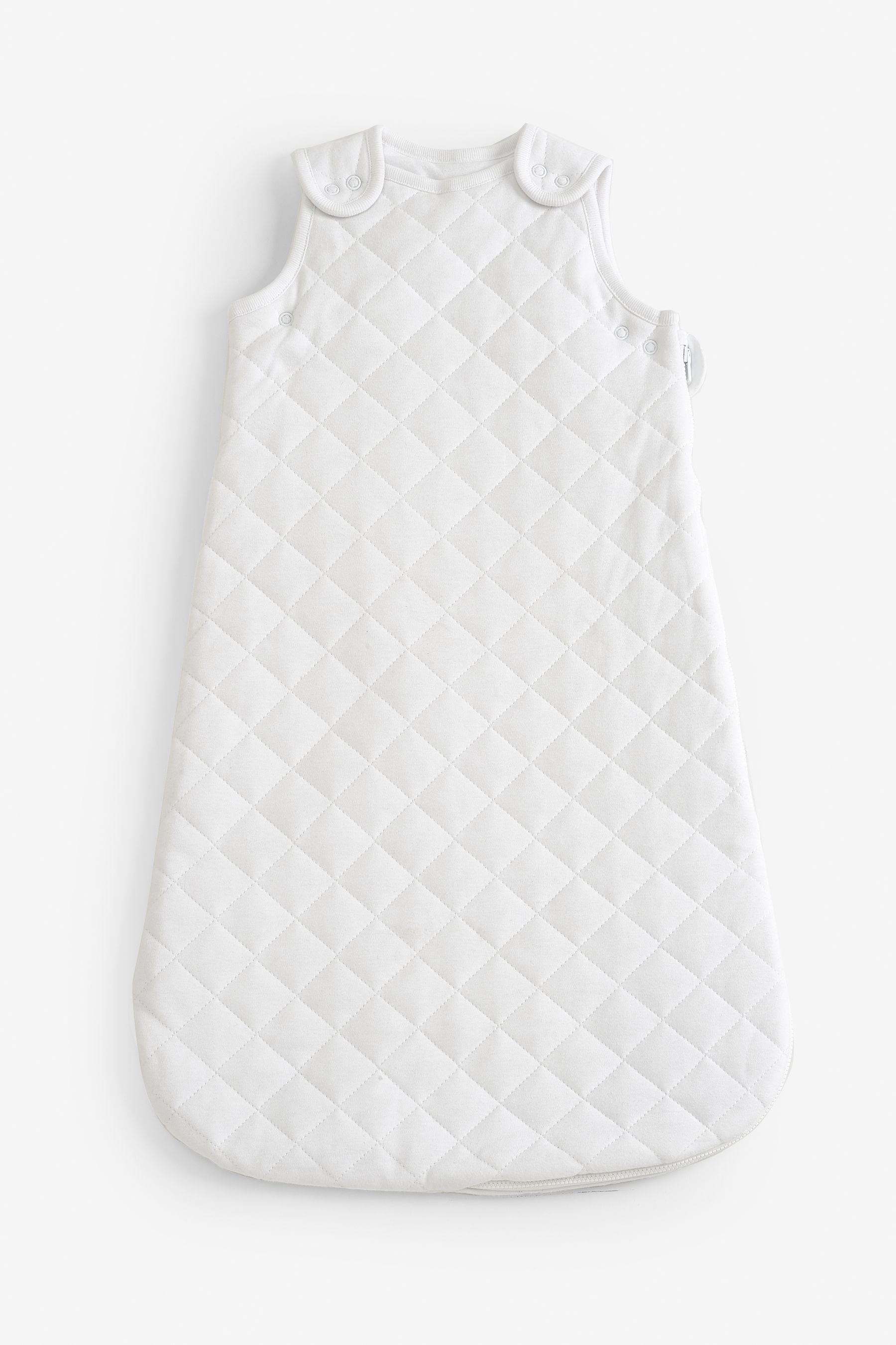 White Quilted 2.5 Tog Baby 100% Cotton Sleep Bag