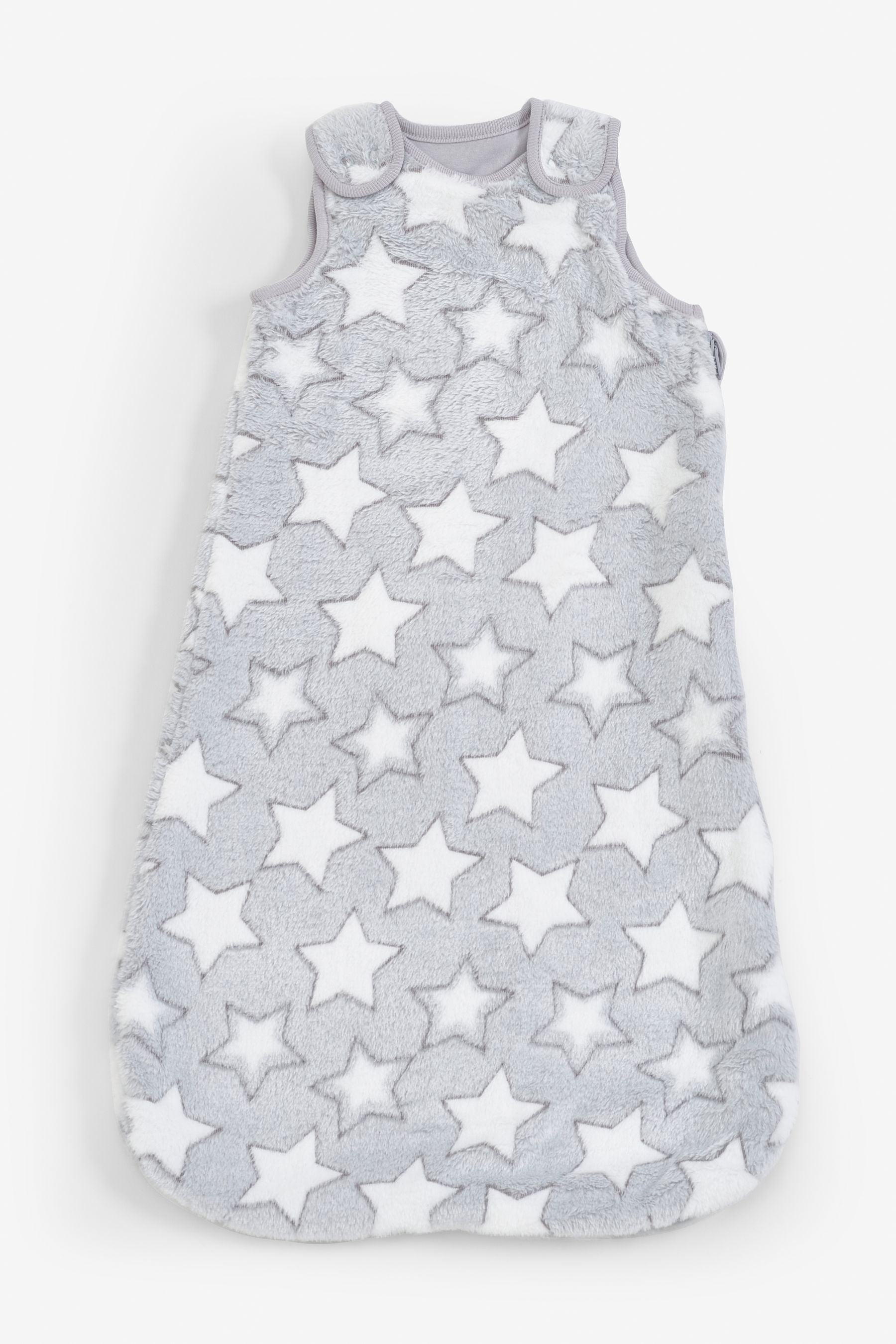 Grey Stars 2.5 Tog Fleece Supersoft Baby Sleep Bag