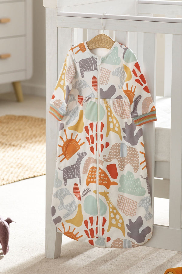 Abstract Jungle Baby 100% Cotton Long Sleeve 2 Tog Sleep Bag