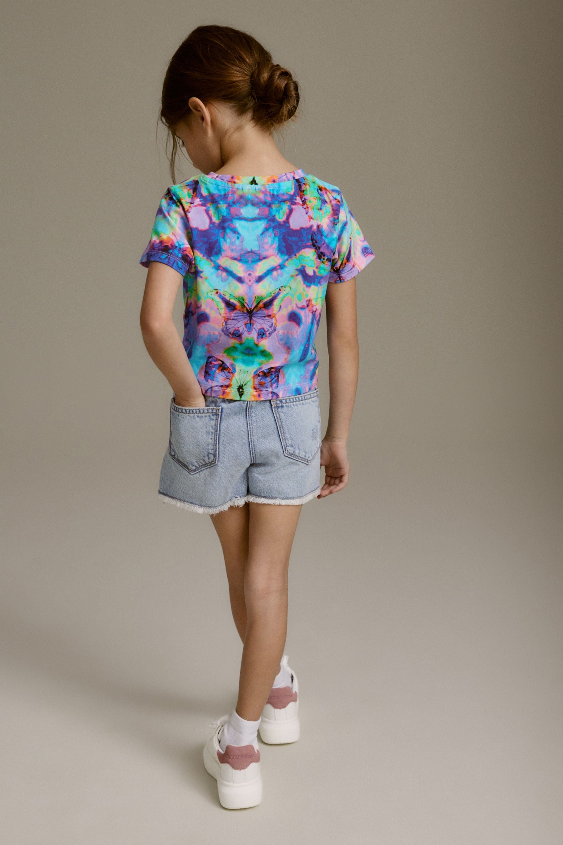 Blue Butterfly Boxy T-Shirt (3-16yrs)