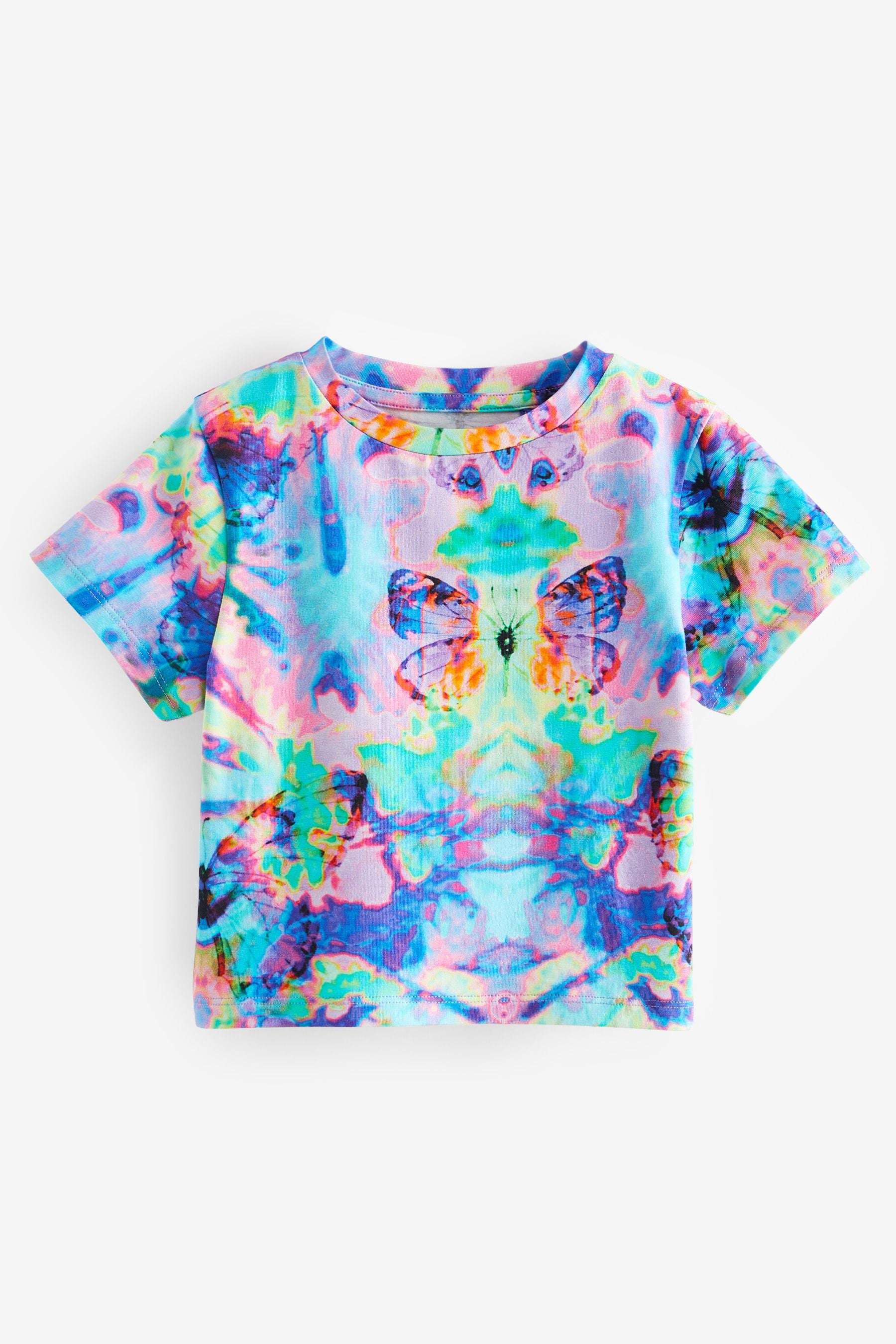 Blue Butterfly Boxy T-Shirt (3-16yrs)