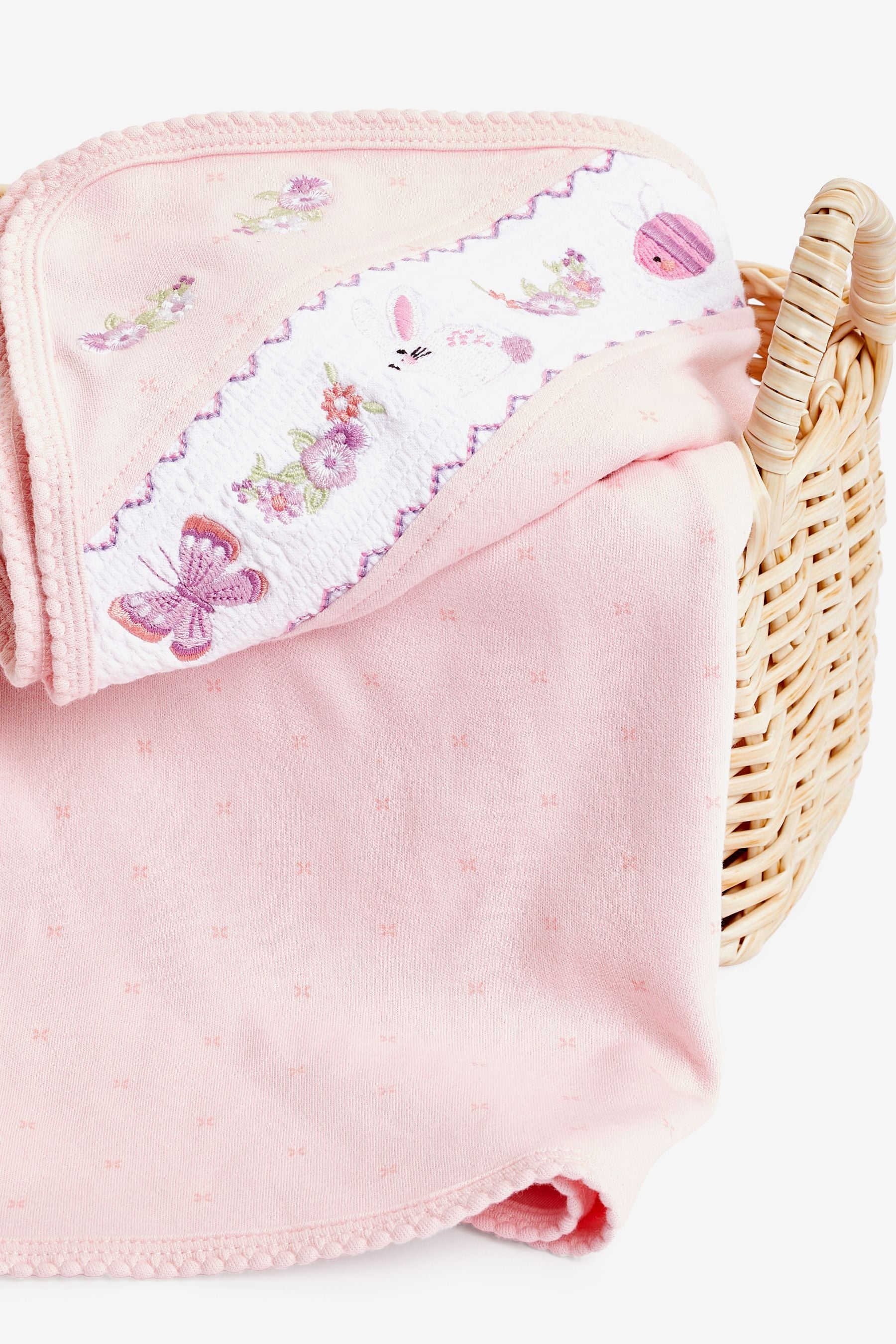 Pink Heritage Baby 100% Cotton Jersey Blanket