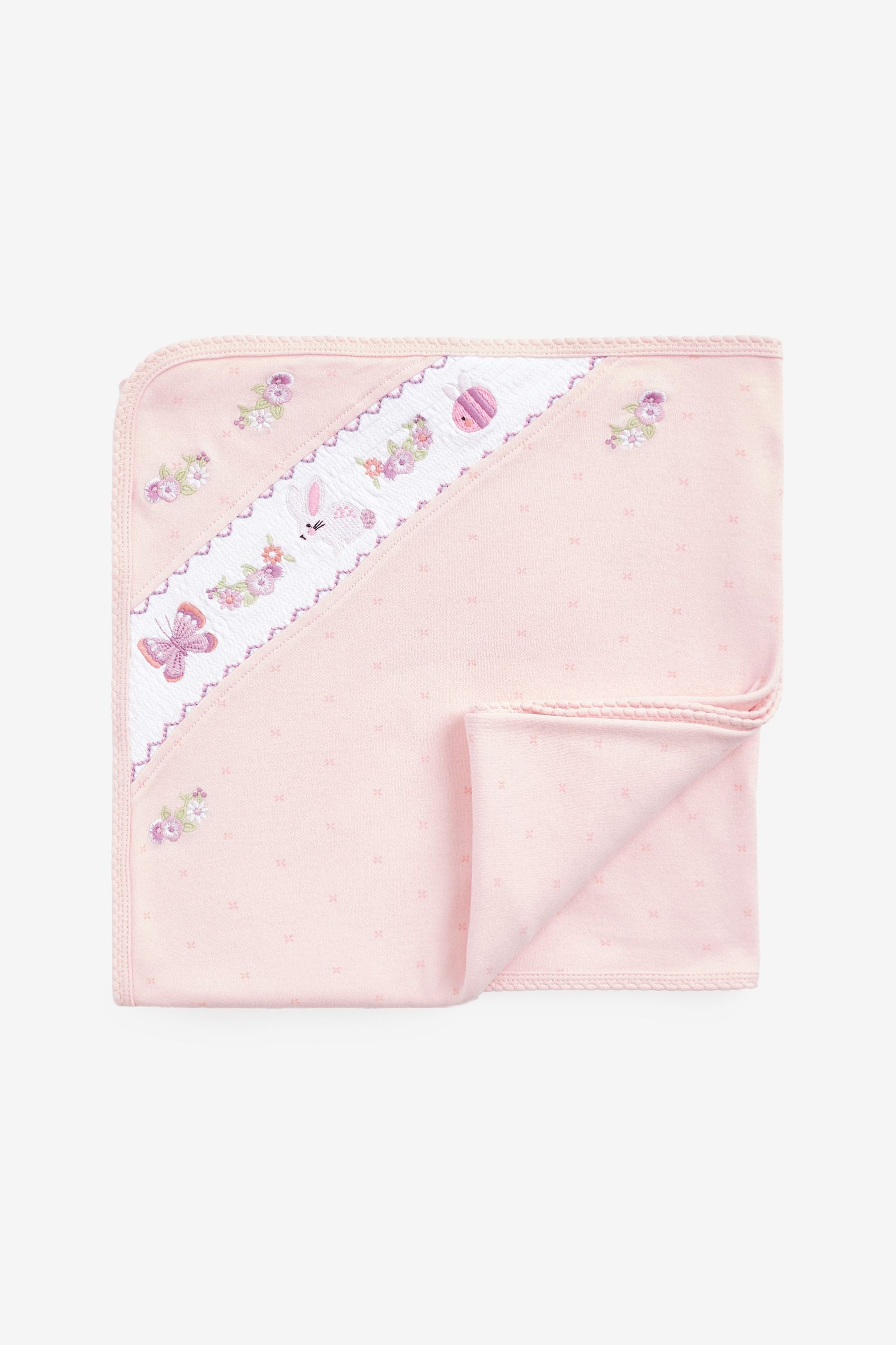 Pink Heritage Baby 100% Cotton Jersey Blanket