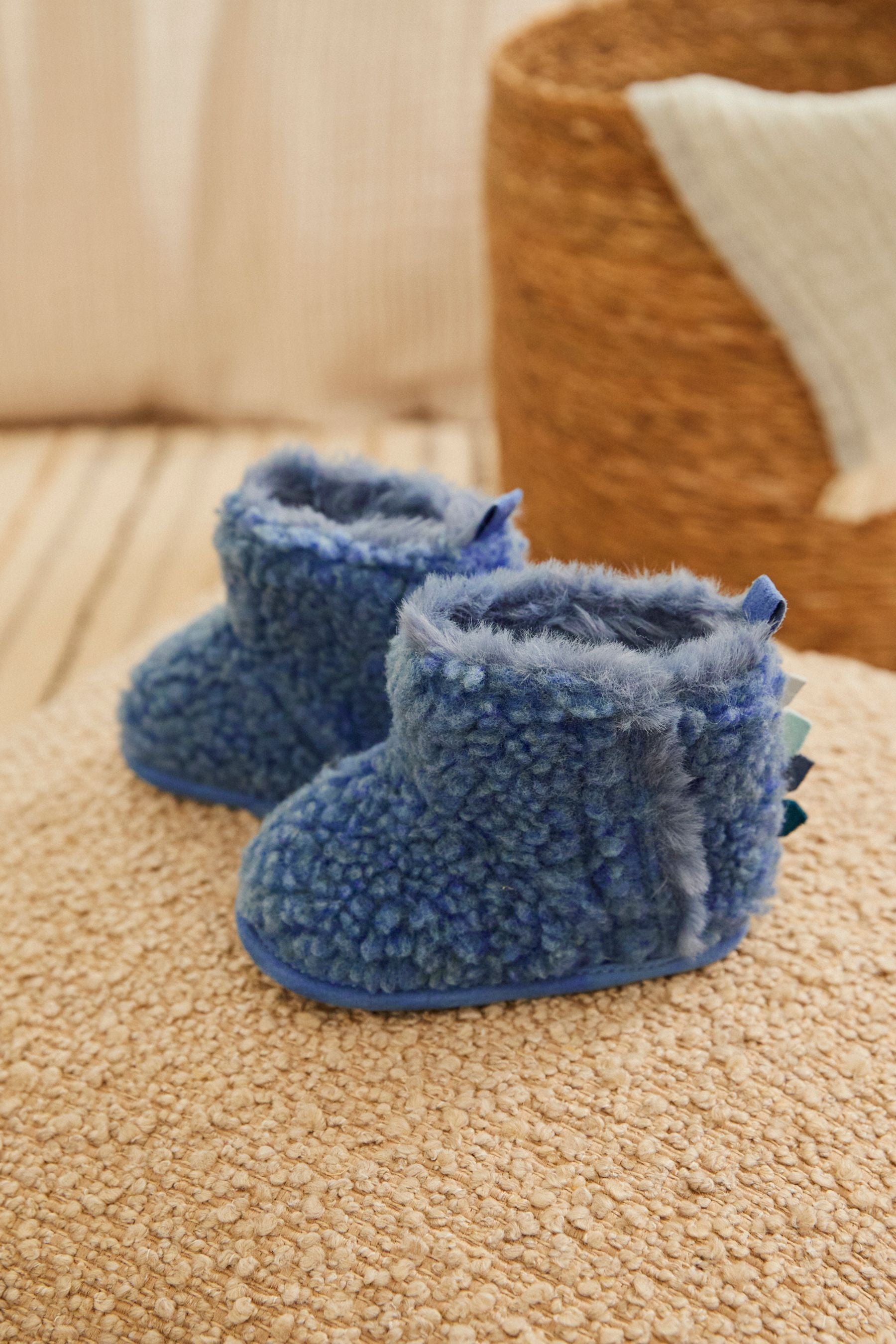 Blue Blue Warm Lined Baby Slipper Boots (0-24mths)