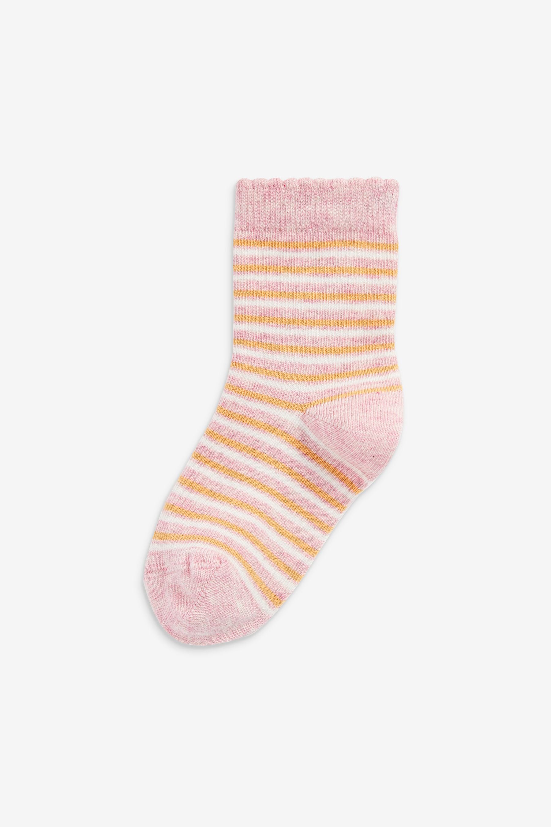 Pink and Yellow 5 Pack Cotton Rich Panda Character Ankle Socks