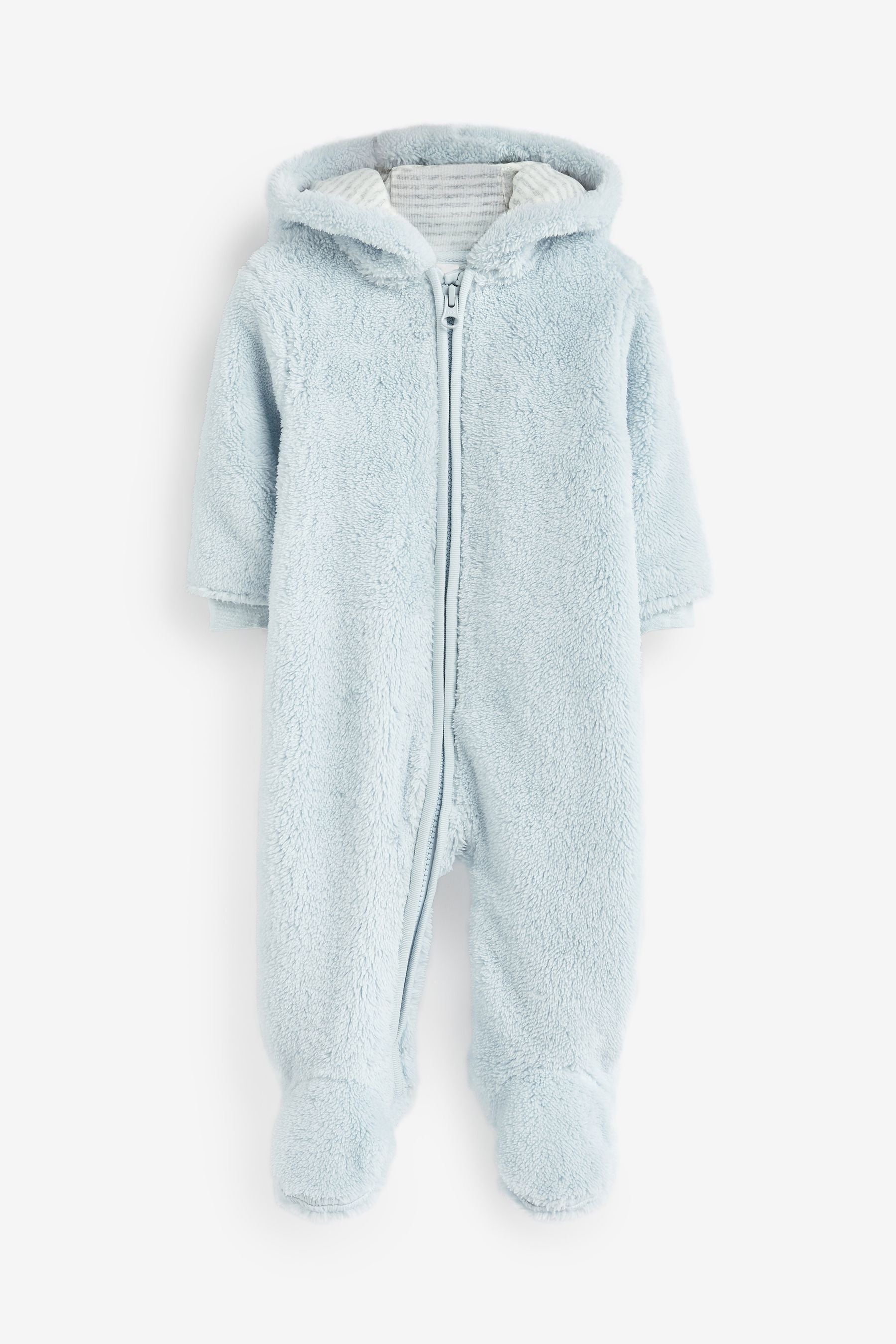 Blue Cosy Fleece Bear Baby Pramsuit (0mths-2yrs)-<span style="color: #ff2a00;">Fawry</span>