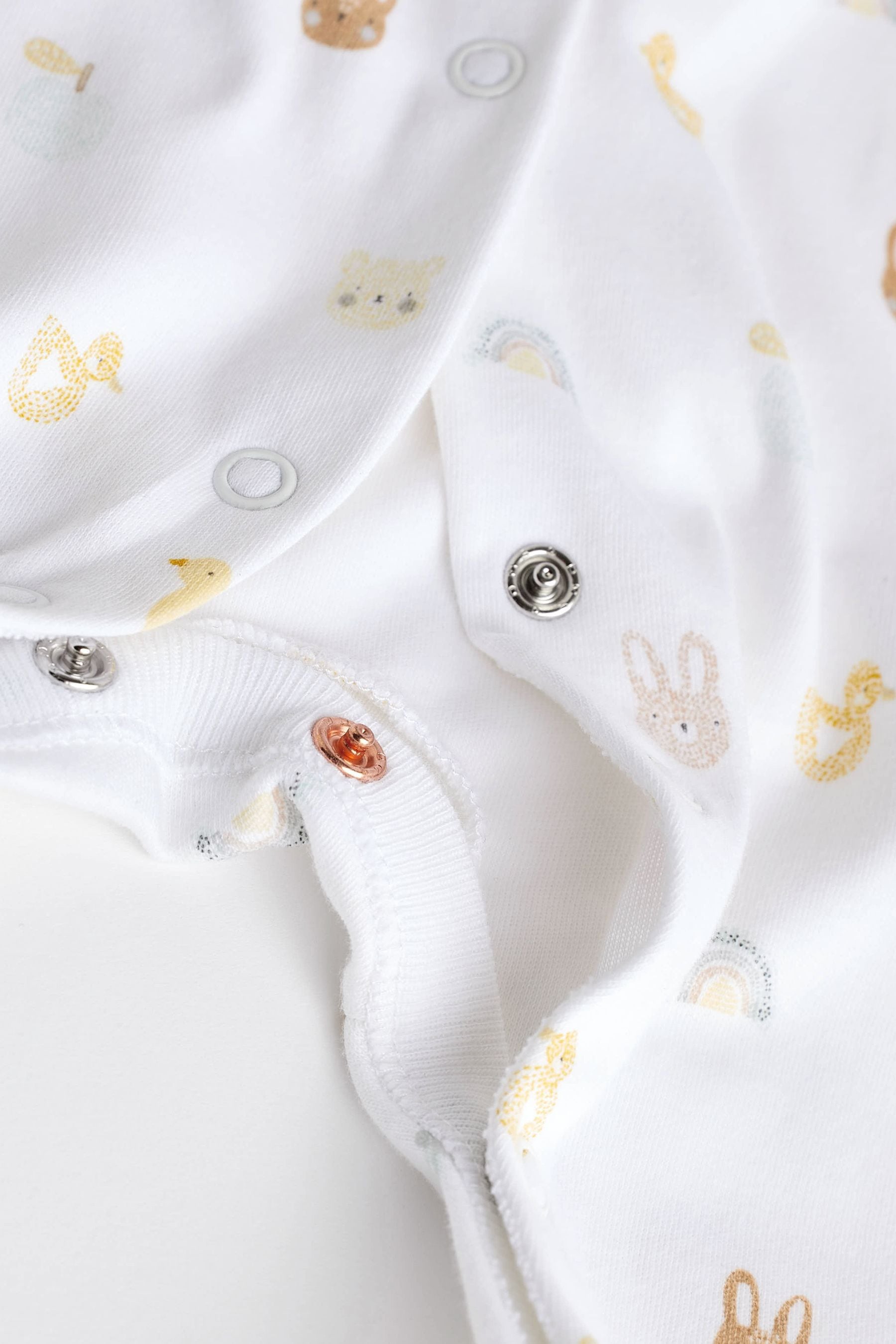 White Delicate Baby Sleepsuits 3 Pack (0-2yrs)