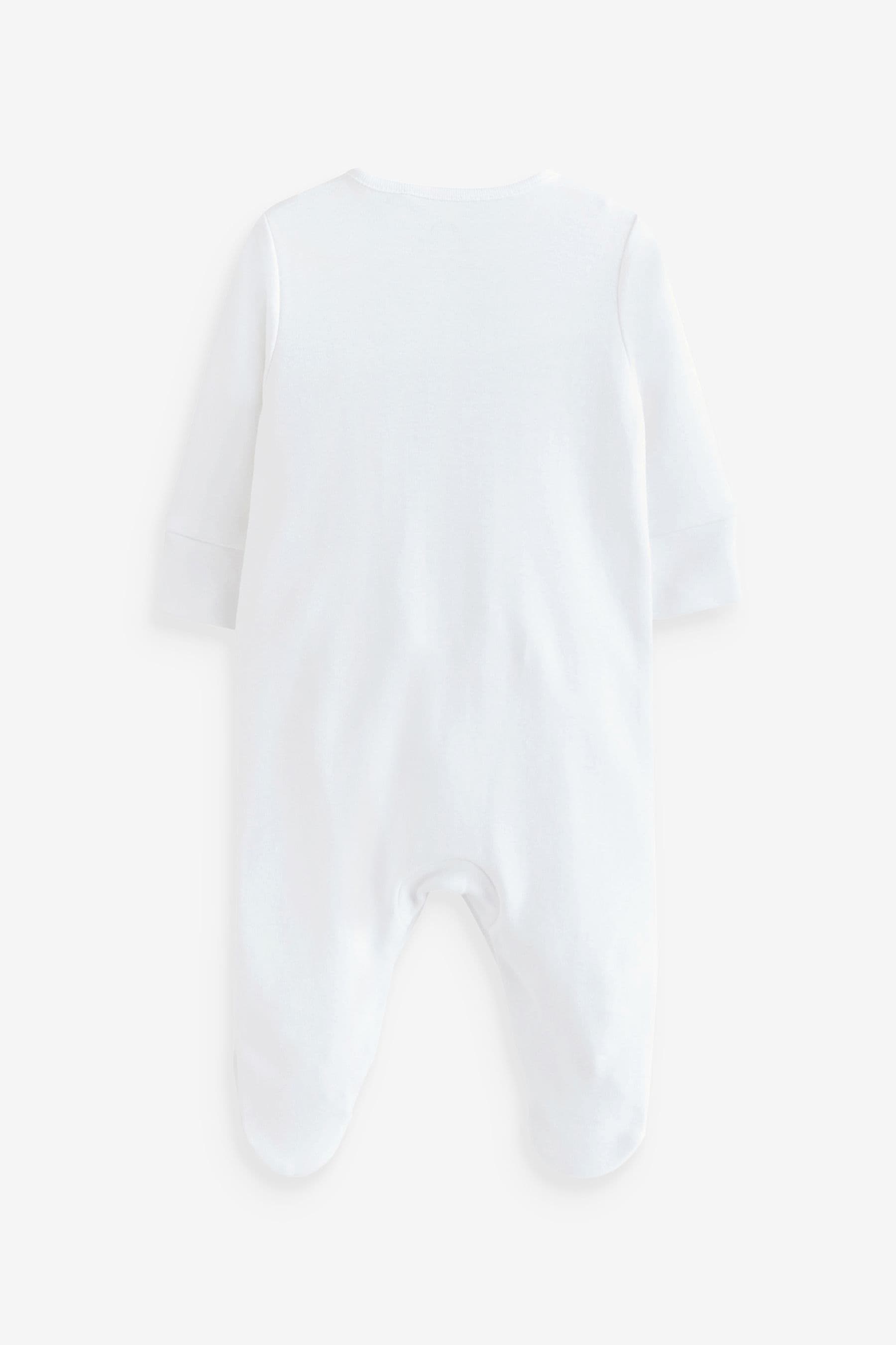 White Delicate Baby Sleepsuits 3 Pack (0-2yrs)