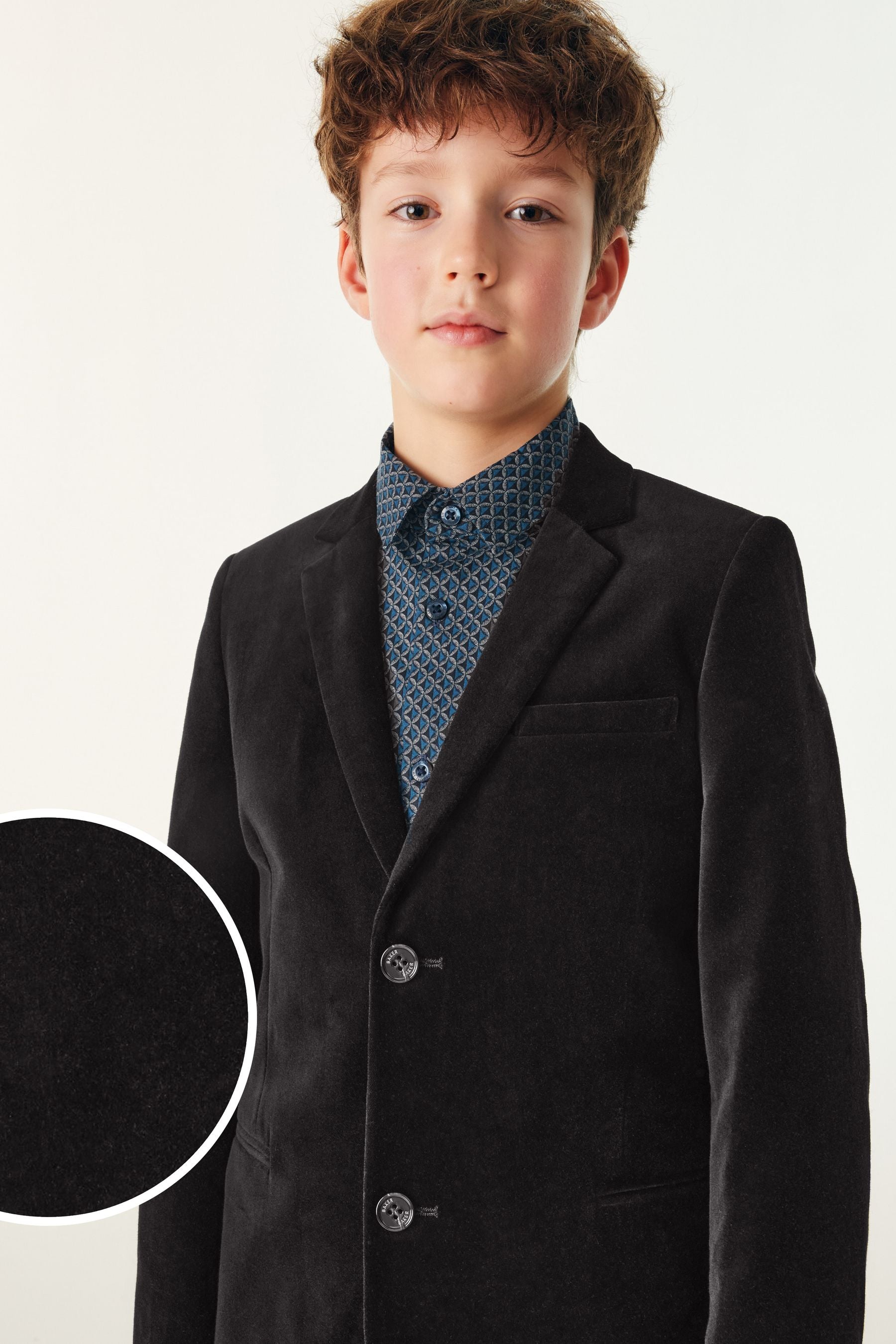 Baker by Ted Baker Black Velvet Suit Jacket