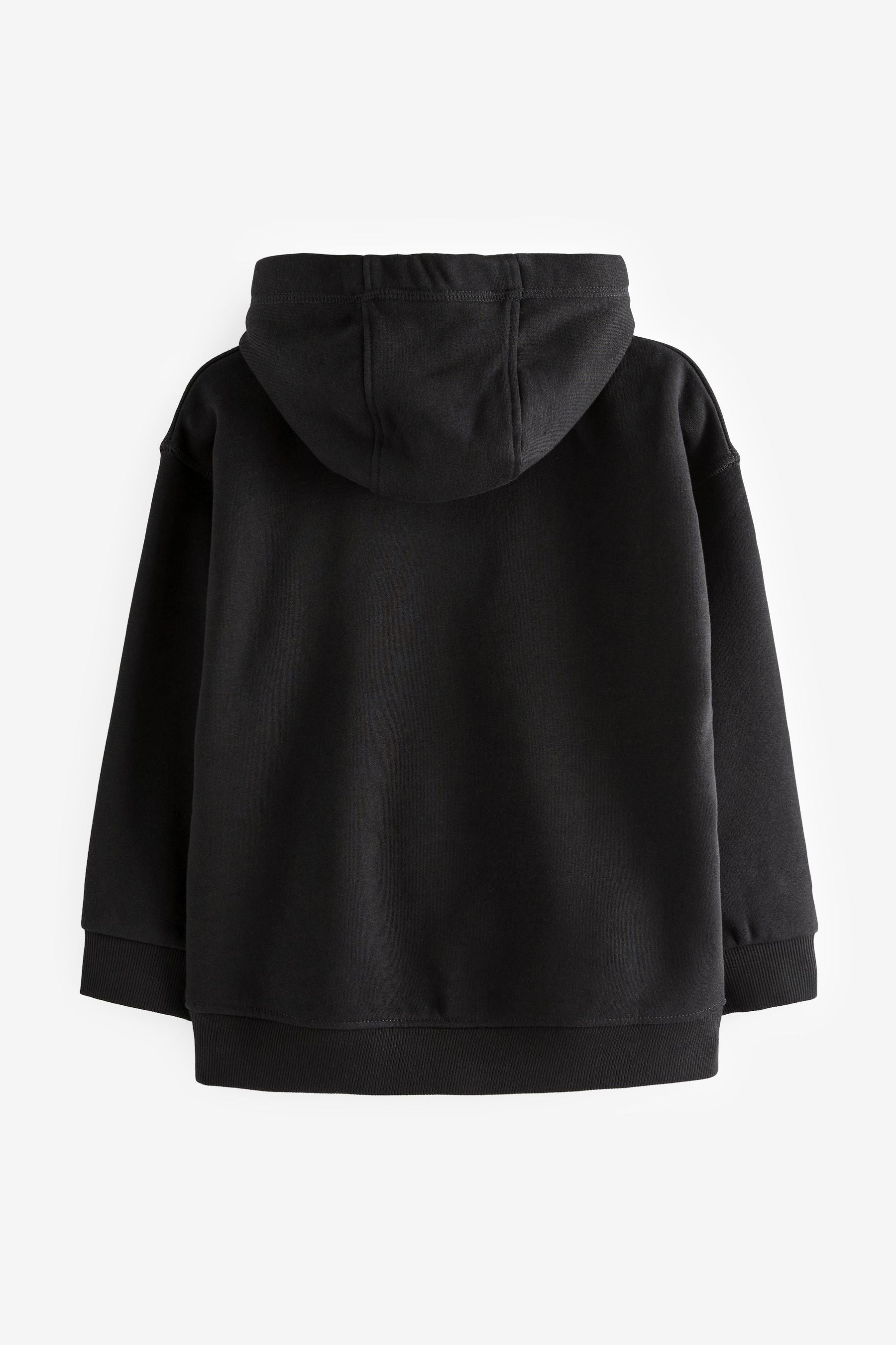 Black Plain Jersey Hoodie (3-16yrs)